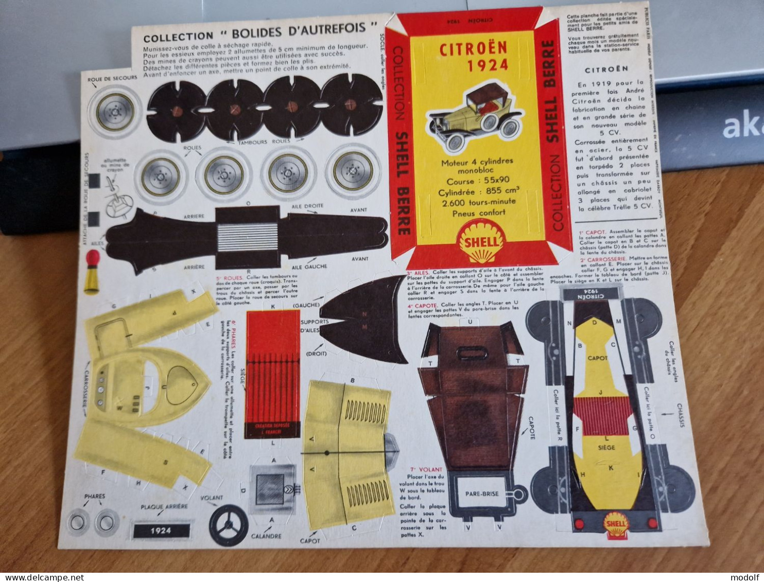 Maquette Carton Prédecoupé Shell Berre - Citroën 1924 - Kartonnen Modellen / Lasercut