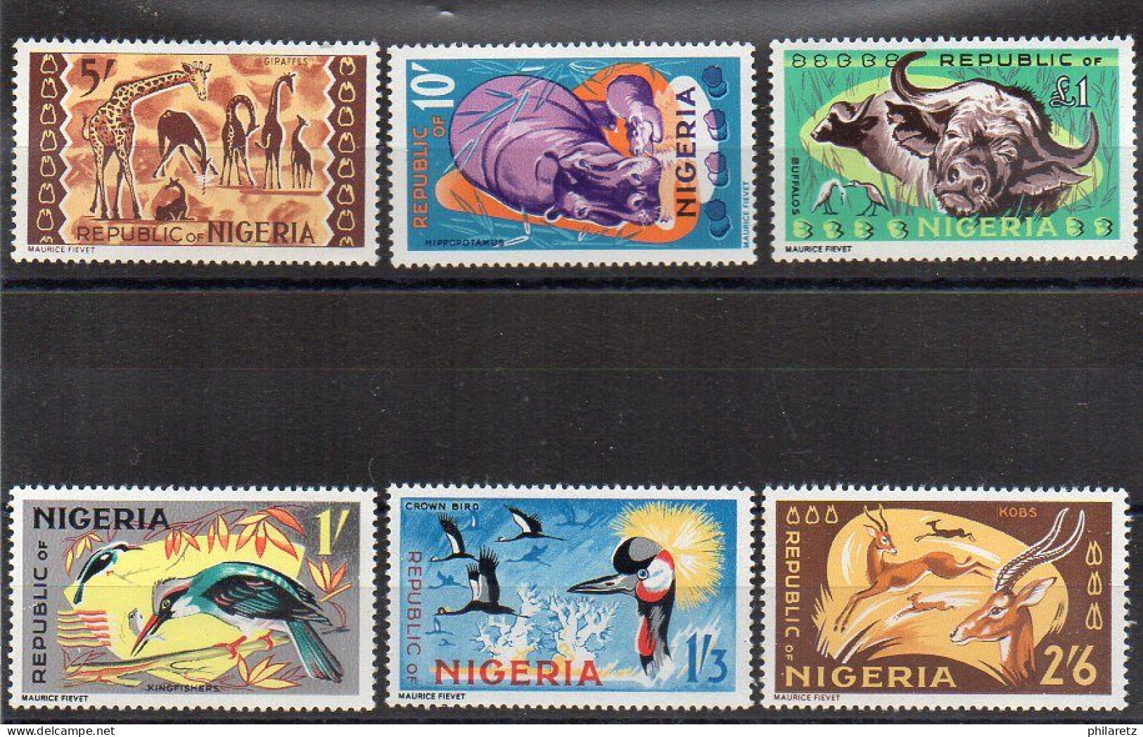 Nigéria N° 185 à 190 Neufs ** - Cote 59,50€ - Nigeria (1961-...)