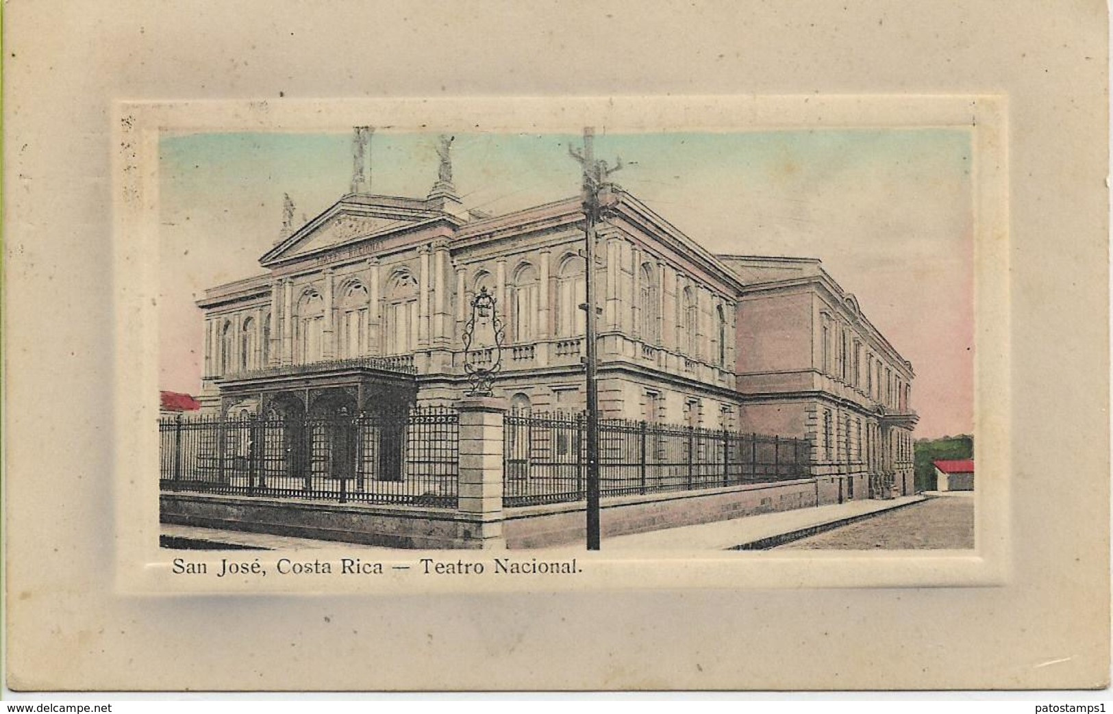 131175 COSTA RICA SAN JOSE TEATRO NACIONAL CIRCULATED TO ITALY POSTAL POSTCARD - Costa Rica