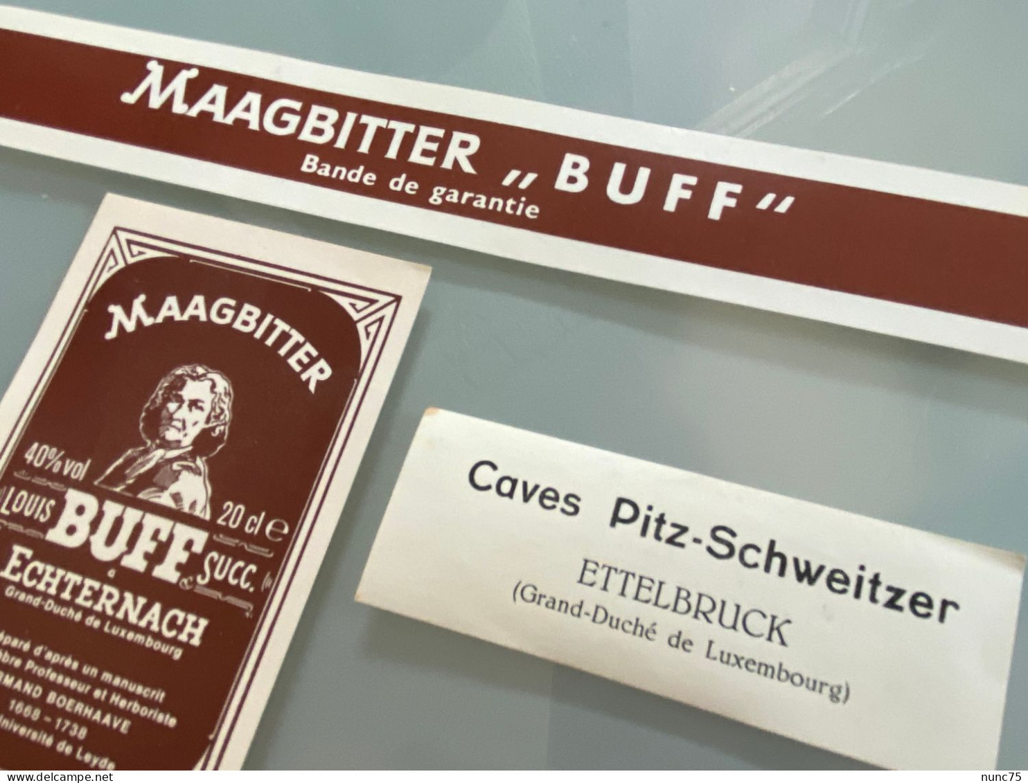 •• NEW ••  ETIQUETTES Anciennes BUFF PITZ SCHWEITZER  Ettelbruck Luxembourg Vers 1960 Alcool Biere Brasserie Liqueur (3) - Luxembourg