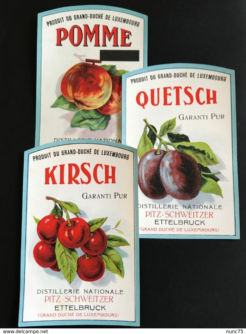 •• NEW ••  ETIQUETTES Anciennes PITZ SCHWEITZER  Ettelbruck Luxembourg Vers 1950/1960 Alcool Biere Brasserie Liqueur (3) - Luxemburg