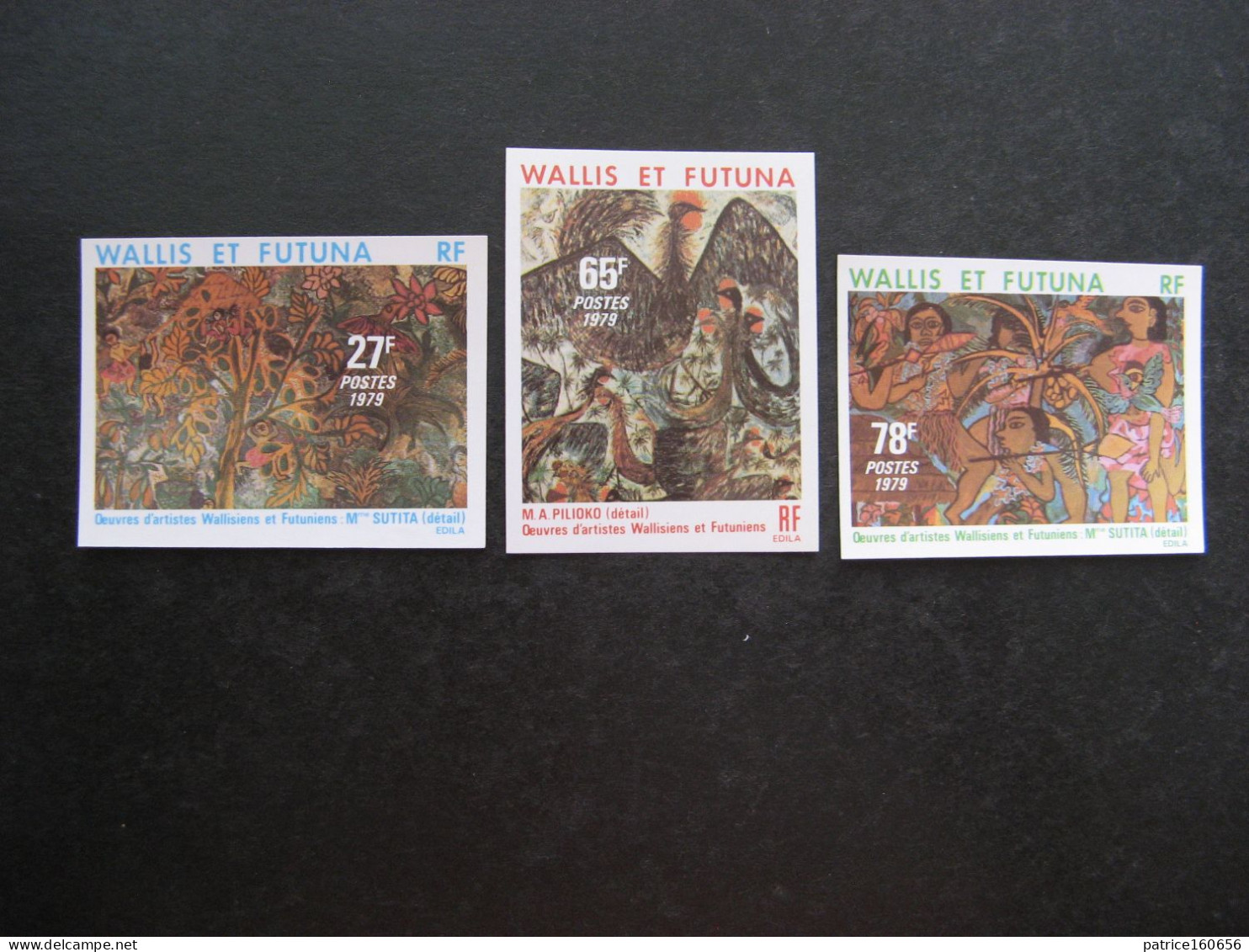 Wallis Et Futuna: TB Série N° 245 Au N° 247, Neufs XX, GT. Non Dentelés. - Unused Stamps