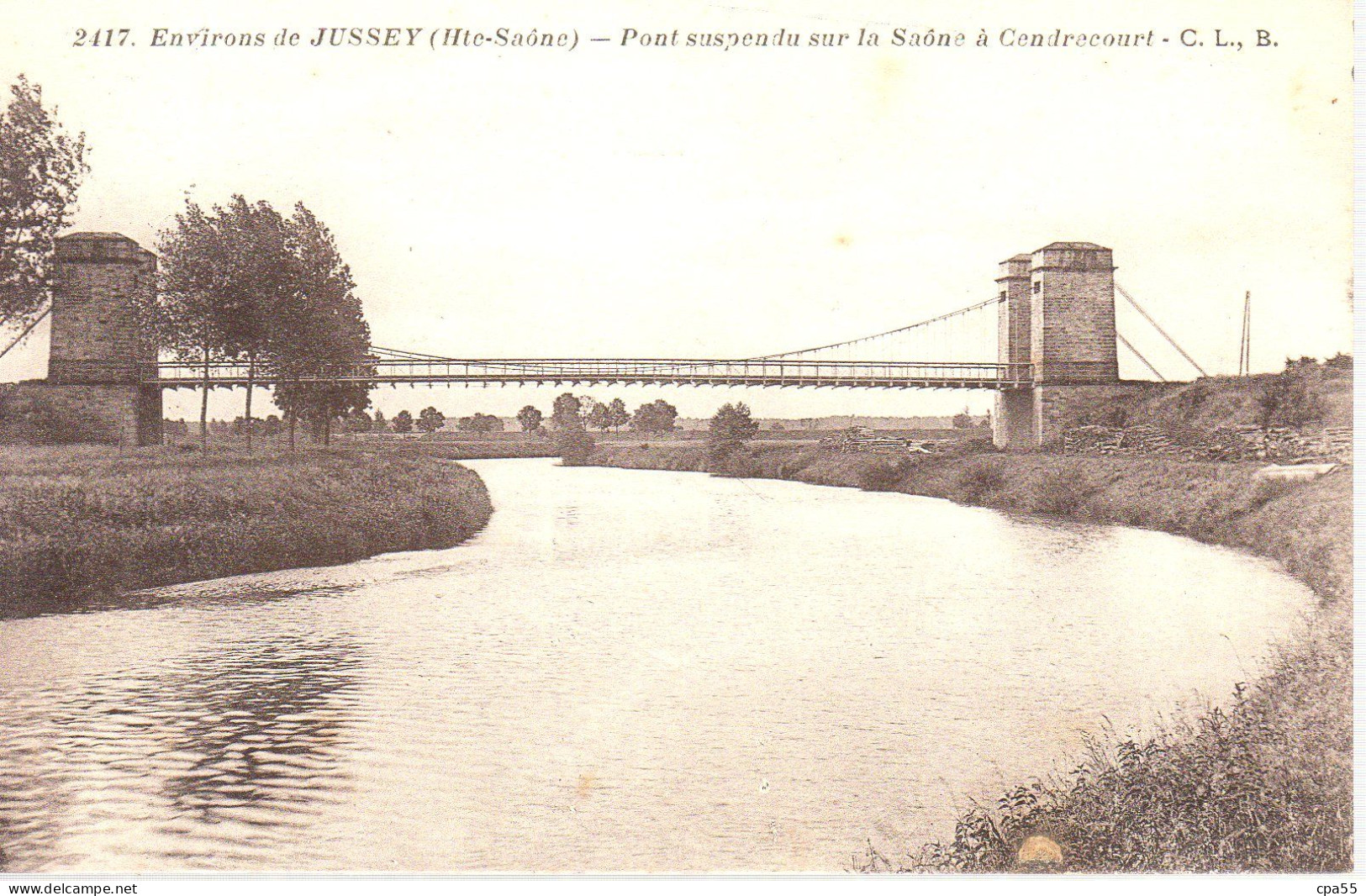 JUSSEY  -  Pont Suspendu Sur La Saône à Cendrecourt  -  N° 2417 - Jussey