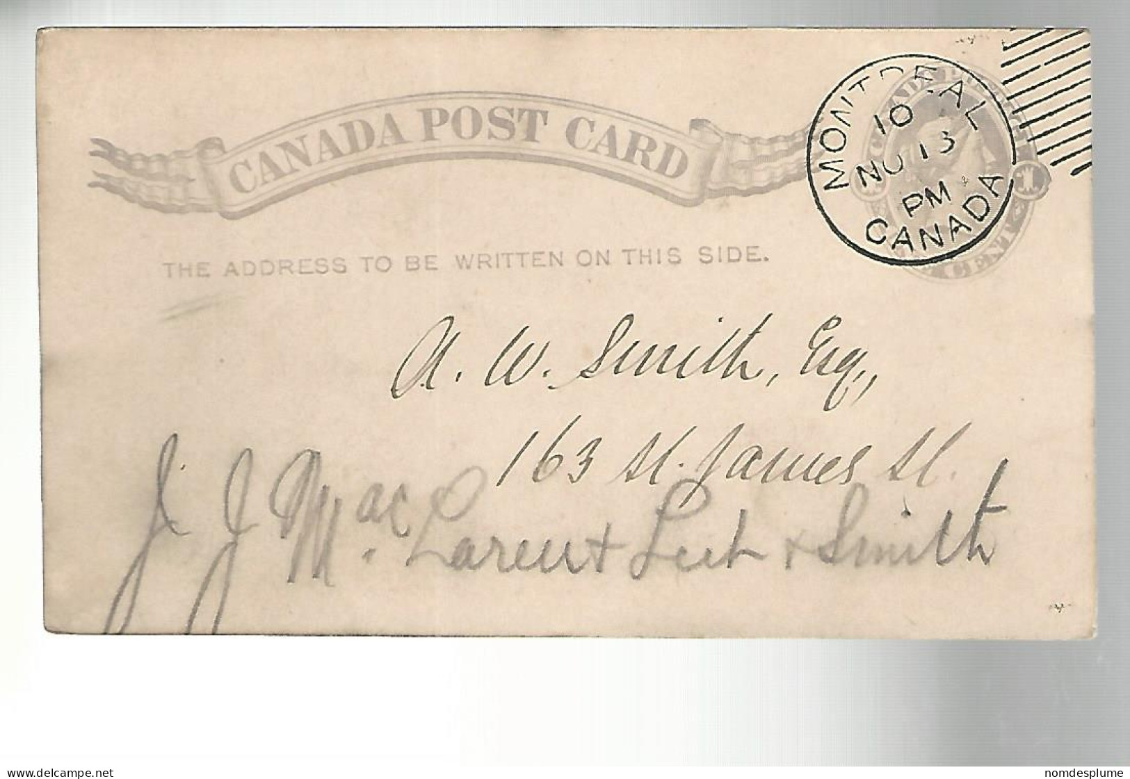 52886 ) Canada Postal Stationery Montreal Postmark  Duplex 1883 Programme Card Debate Distinct Societies - 1860-1899 Victoria