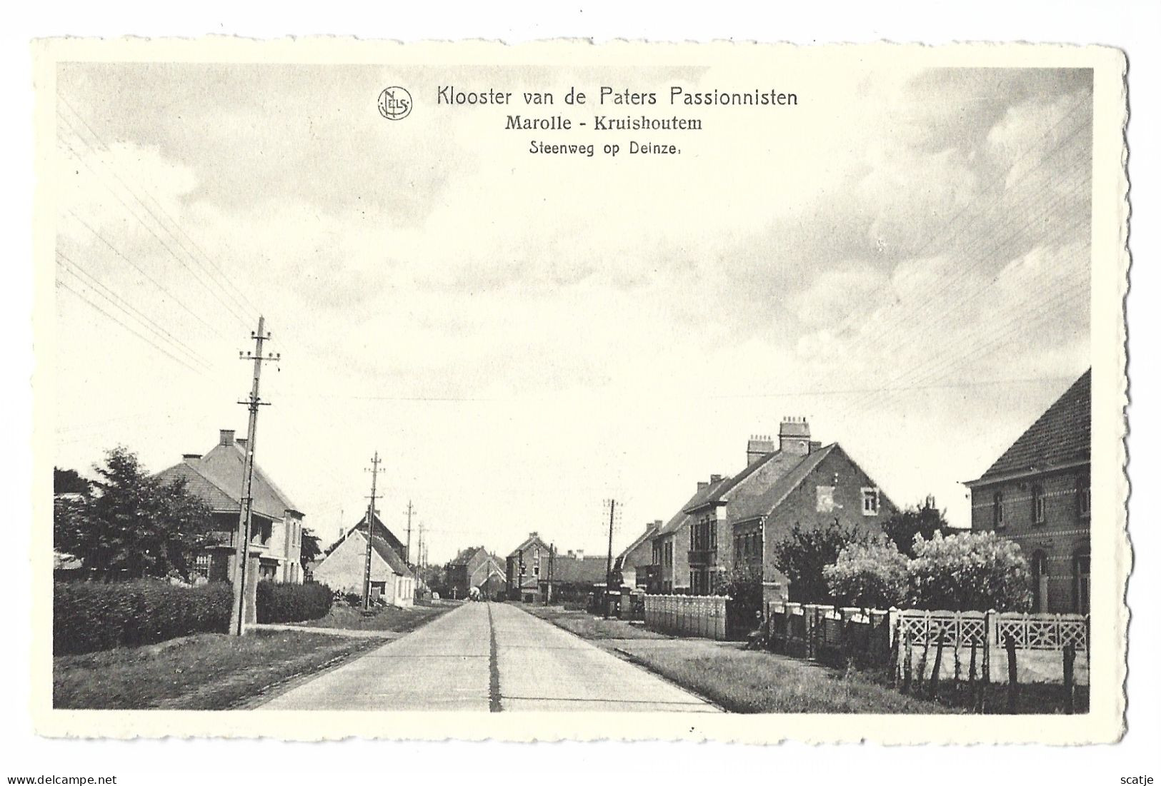 Kruishoutem.   -   Klooster Van De Paters Passionnisten   -   Steenweg Op Deinze   -  1964   Naar   Lovendegem - Kruishoutem