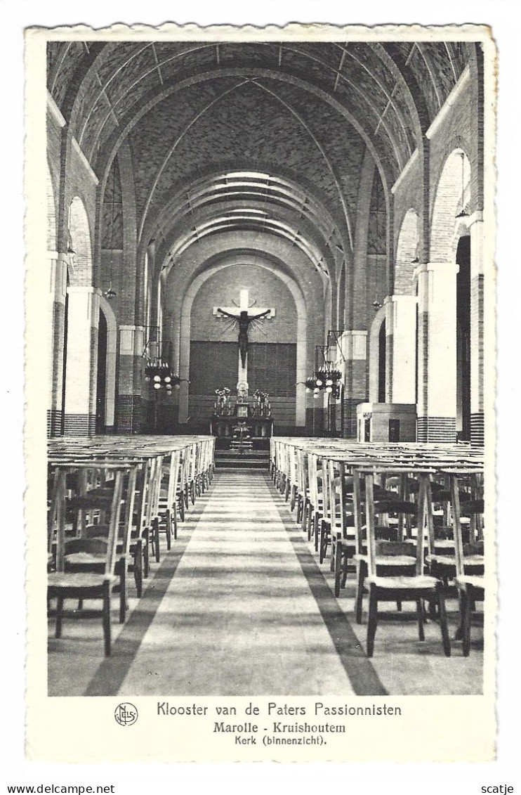 Kruishoutem.   -   Klooster Van De Paters Passionnisten   -   Kerk  -  1954   Naar   Lovendegem - Kruishoutem