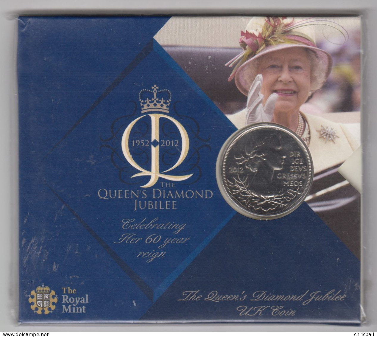 UK 2012  Five Pound Coin Diamond Jubilee  - UNC In Pack - 5 Pounds