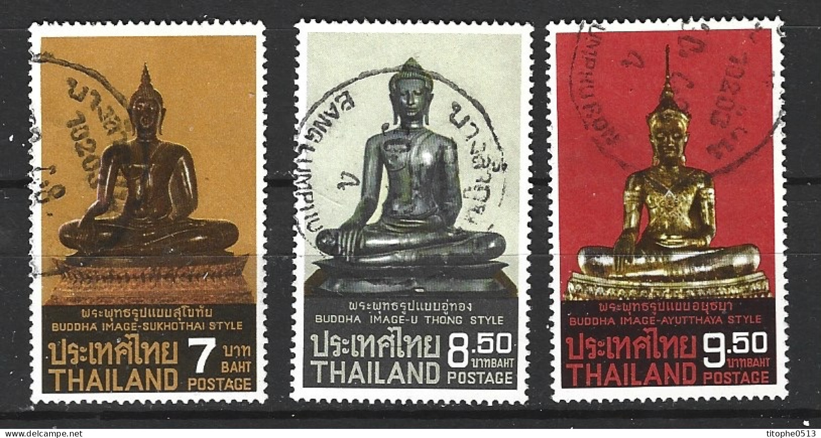 THAÏLANDE. N°1065-7 De 1984 Oblitérés. Bouddhas. - Boeddhisme