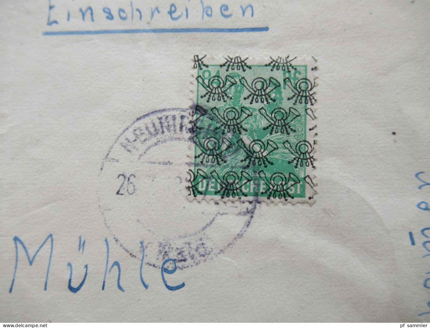 1948 Netzaufdruck Nr. 51 II EF Einschreiben Not R-Zettel Gestempel L1 Neukirchen V.W. Nach Landshut Gesendet - Lettres & Documents