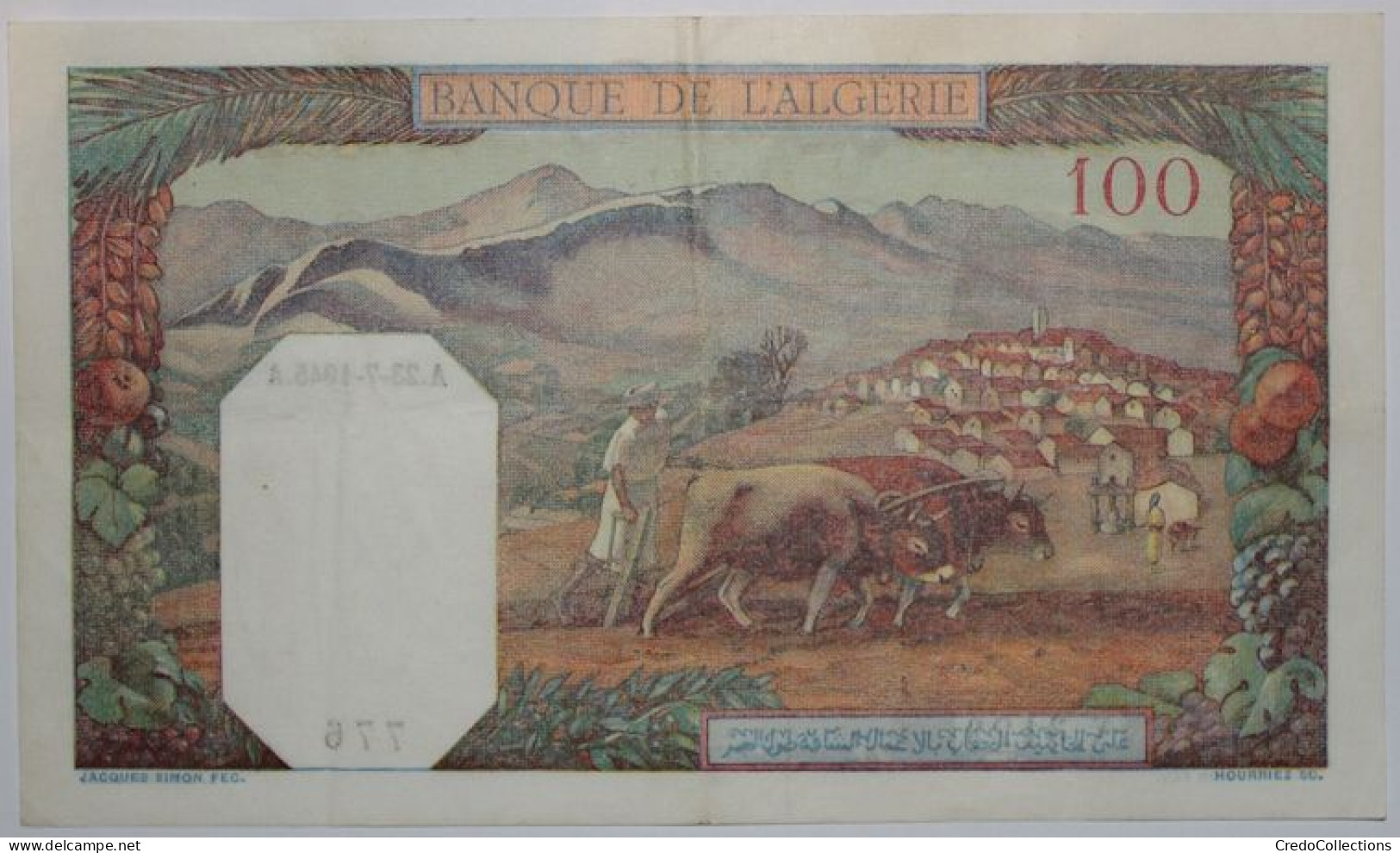 Algérie - 100 Francs - 1945 - PICK 88b.4 - TTB+ - Algérie