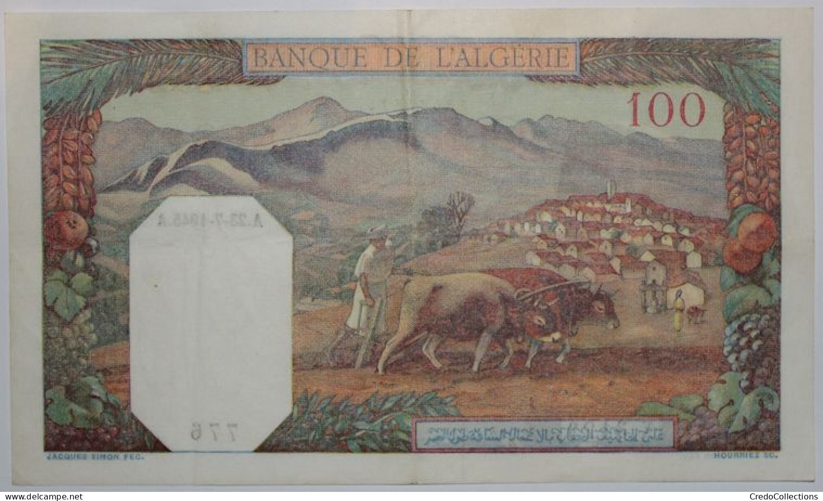 Algérie - 100 Francs - 1945 - PICK 88b.4 - TTB+ - Algerien