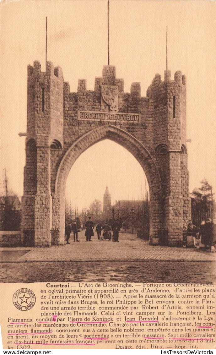 BELGIQUE - Courtrai  - L'arc De Groeninghe -  Carte Postale Ancienne - Andere & Zonder Classificatie