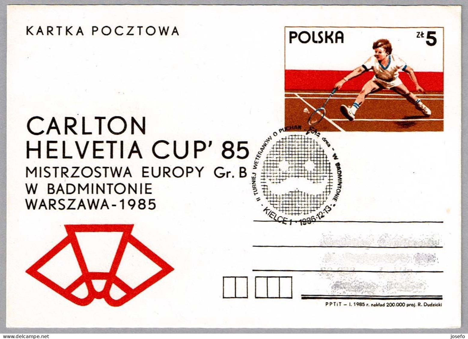 TORNEO DE BADMINTON. Kielce, Polonia, 1986 - Bádminton