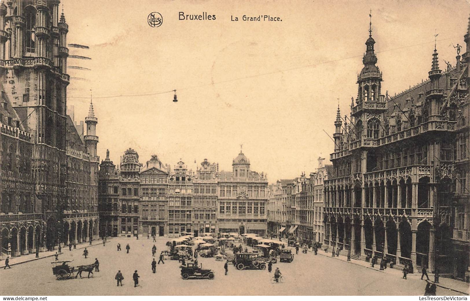 BELGIQUE - Bruxelles  - La Grand'place - Animé -  Carte Postale Ancienne - Monuments, édifices