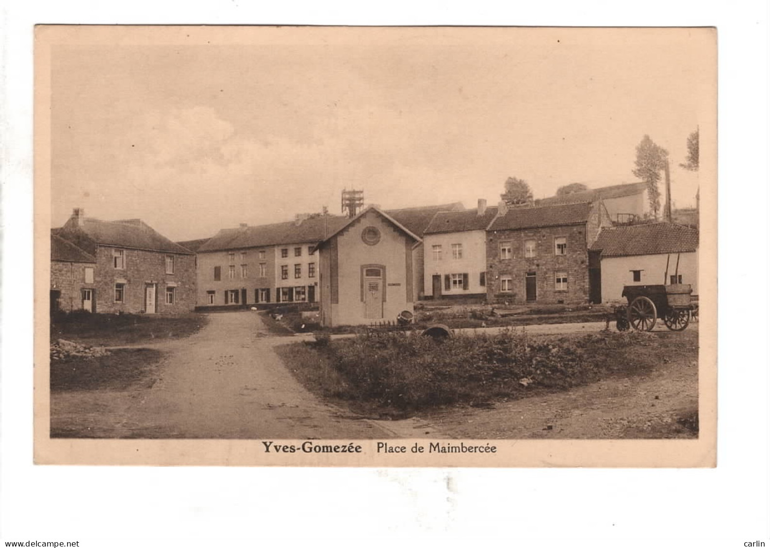 Yves Gomezée Place De Mainbercée ( Walcourt ) Griffe Postale - Walcourt