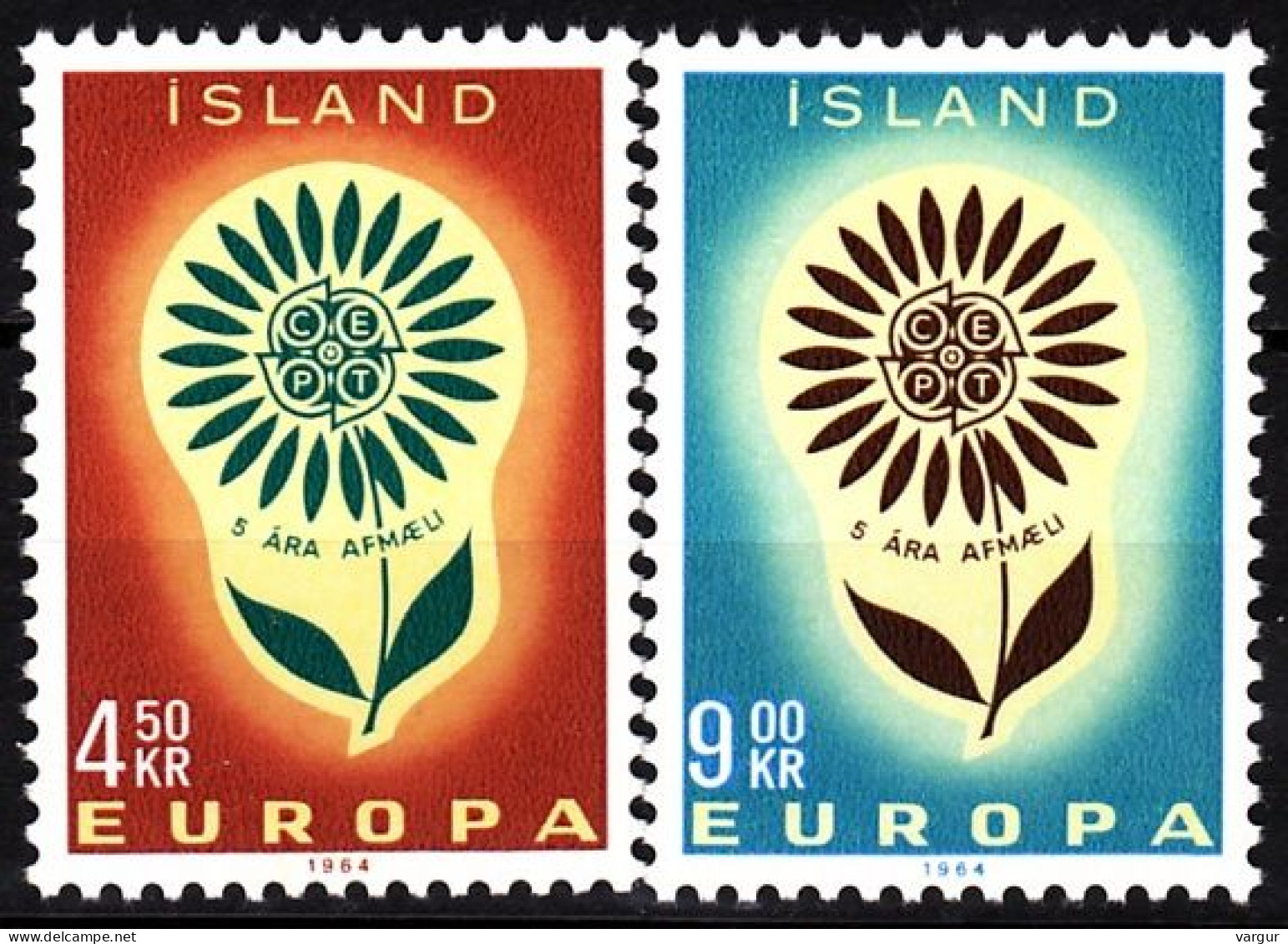 ICELAND / ISLAND 1964 EUROPA. Complete Set, MNH - 1964