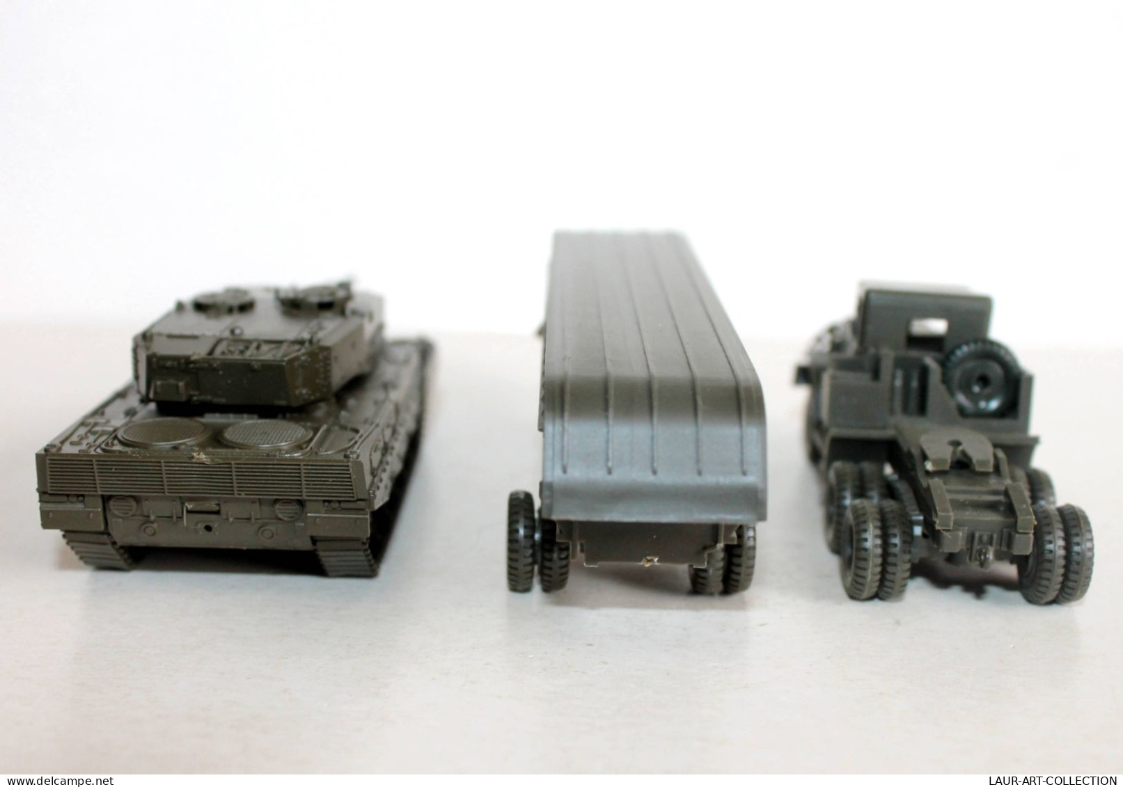 ROCO MINITANKS HO N°329 LEOPARD 2 CHAR COMBAT + Z-196 CAMION BARGE TRANSPORT + Z-197 - MODELE REDUIT MILITAIRE (1712.7) - Chars