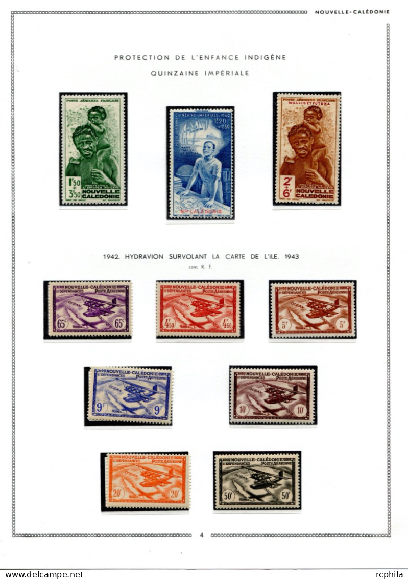 RC 25793 NOUVELLE CALEDONIE COTE +1500€ ENTRE N° 3 / 275 COLLECTION POSTE AERIENNE TRES AVANCÉE NEUF * / ** MH / MNH TB - Neufs