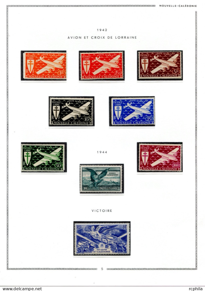 RC 25793 NOUVELLE CALEDONIE COTE +1500€ ENTRE N° 3 / 275 COLLECTION POSTE AERIENNE TRES AVANCÉE NEUF * / ** MH / MNH TB - Ungebraucht