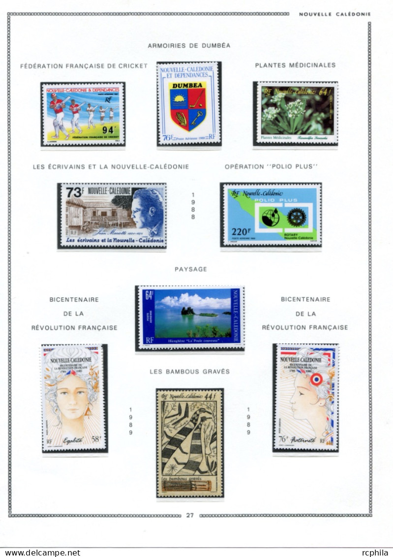 RC 25793 NOUVELLE CALEDONIE COTE +1500€ ENTRE N° 3 / 275 COLLECTION POSTE AERIENNE TRES AVANCÉE NEUF * / ** MH / MNH TB