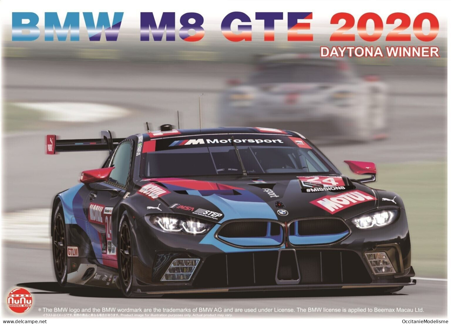 NuNu - BMW M8 GTE 2020 Daytona Winner Maquette Voiture Kit Plastique Réf. PN24036 BO 1/24 - Voitures