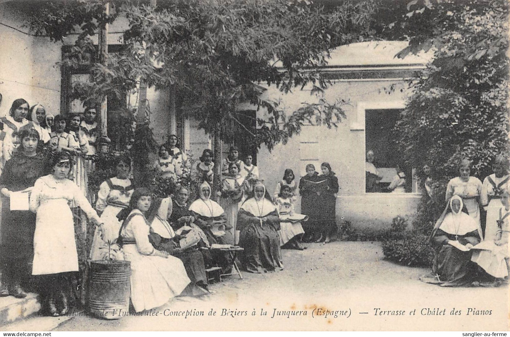 CPA 34 PENSIONNAT DE L'IMMACULEE CONCEPTION DE BEZIERS A LA JUNQUERA / TERRASSE ET CHALET DES PIANOS - Other & Unclassified