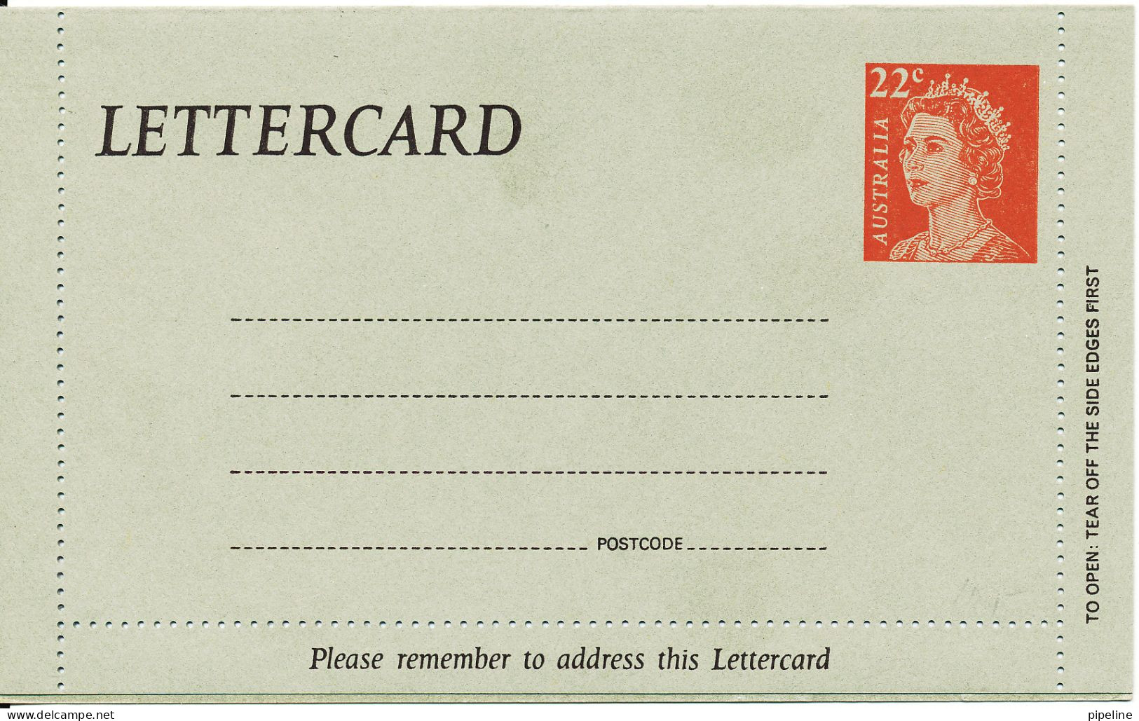 Australia Postal Stationery Lettercard 22c. In Mint Condition - Postwaardestukken