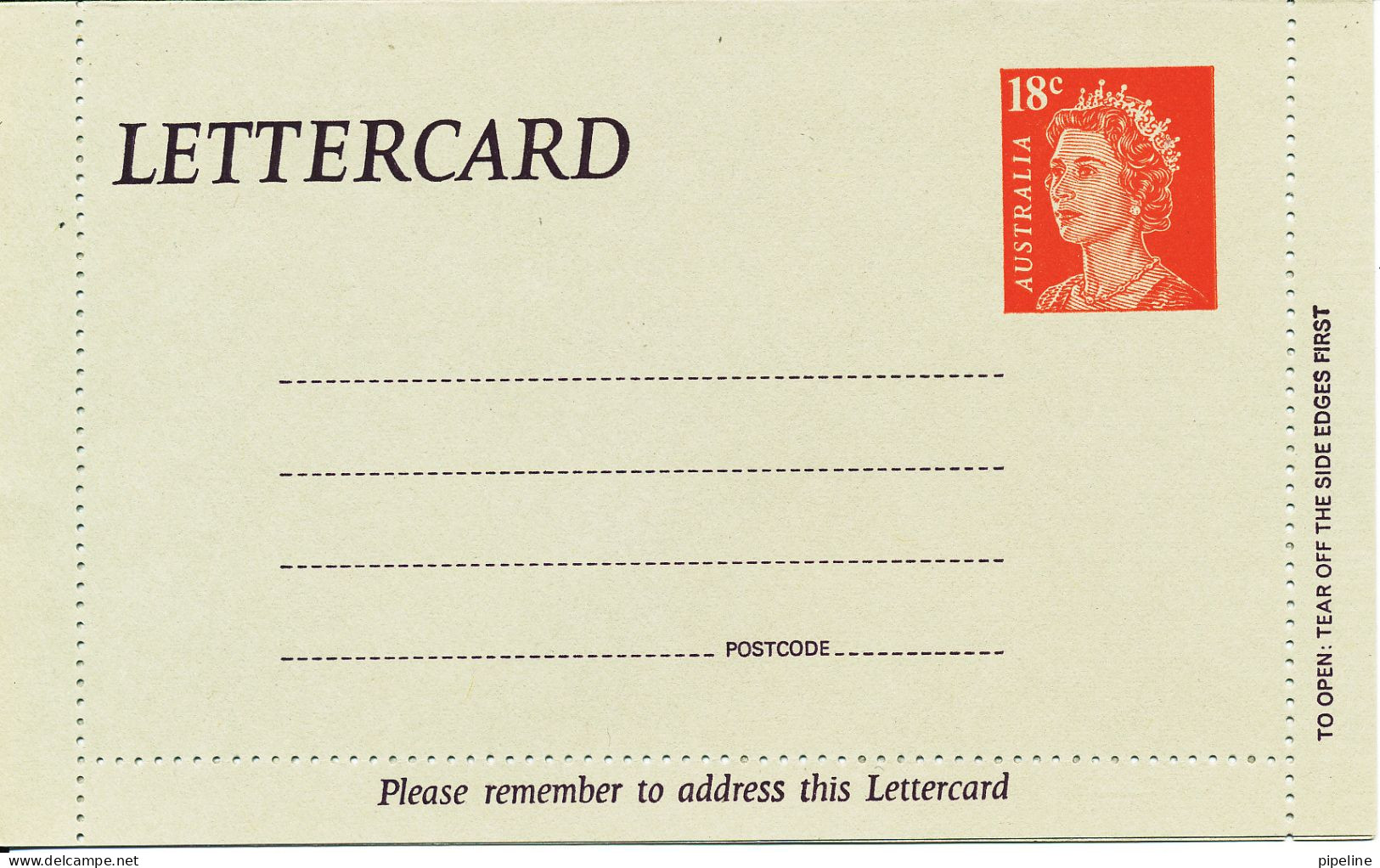 Australia Postal Stationery Lettercard 18c. In Mint Condition - Entiers Postaux