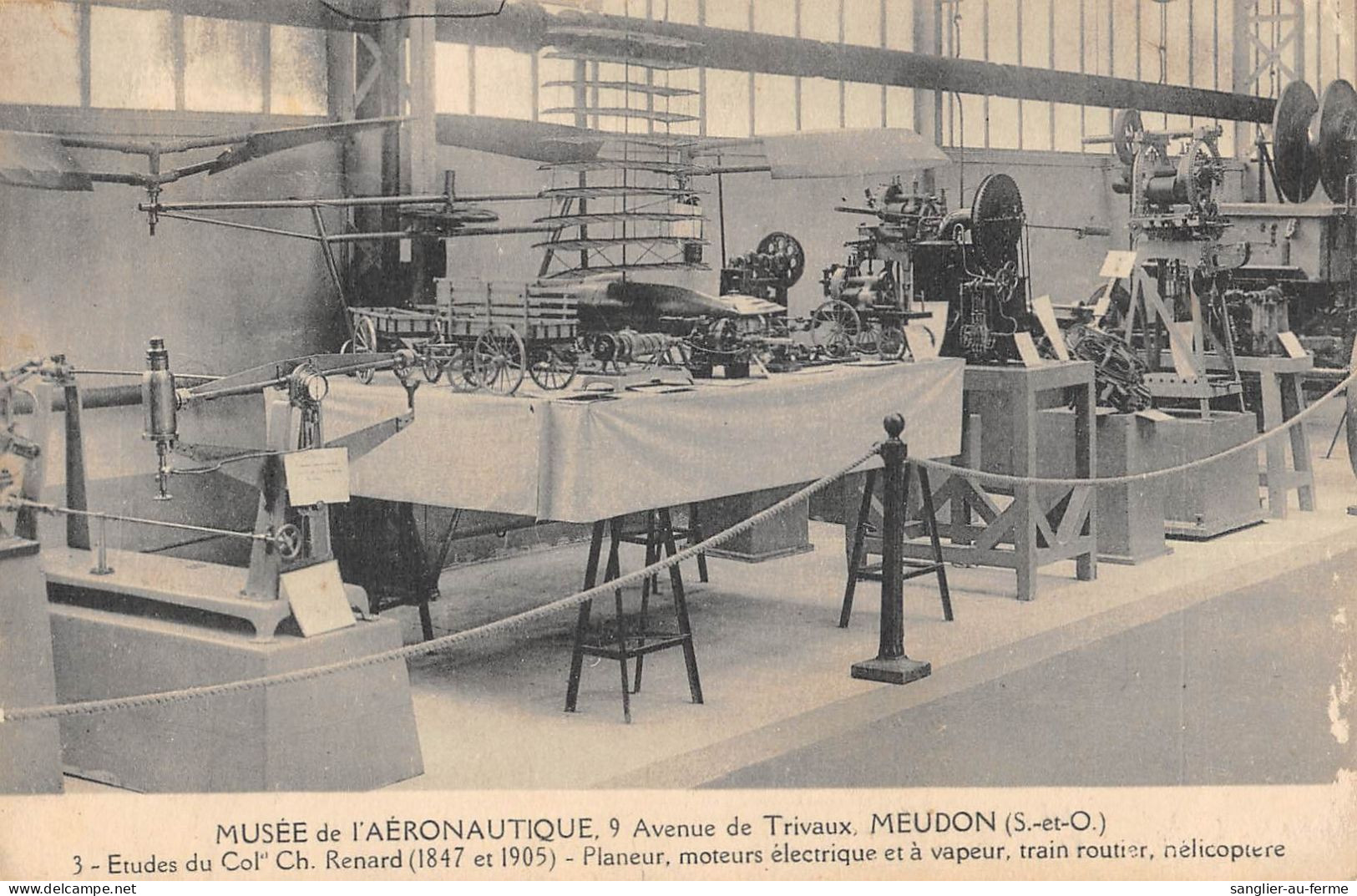 CPA 92 MEUDON / MUSEE DE L'AERONAUTIQUE AVENUE DE TRIVAUX PLANEUR MOTEURS ELECTRIQUES A VAPEUR TRAIN ROUTIER - Other & Unclassified