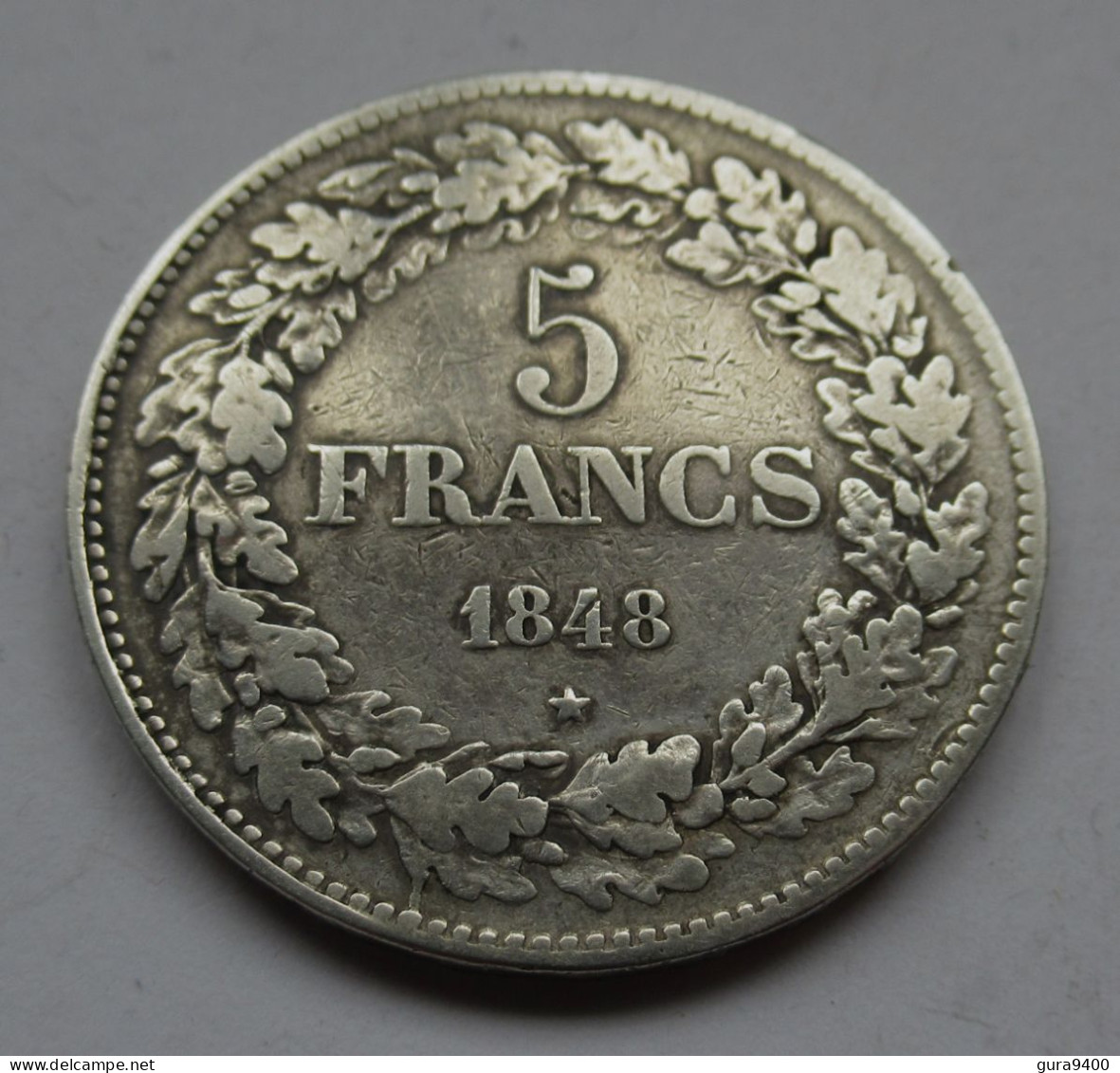 Belgique 5 Francs, 1848 Leopold I - 5 Francs