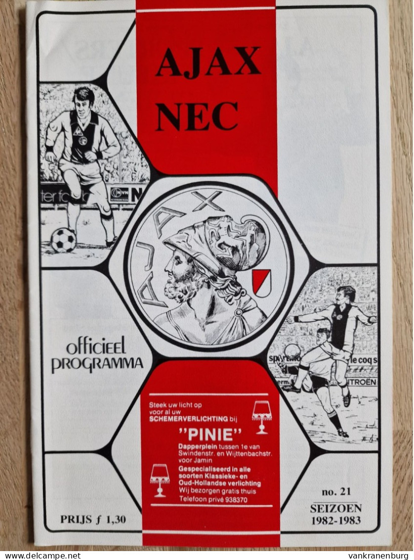 Programme Ajax Amsterdam - NEC Nijmegen - 10.5.1983 - Dutch Cup Final - Holland - Programm- Football - KNVB Beker Finale - Libros