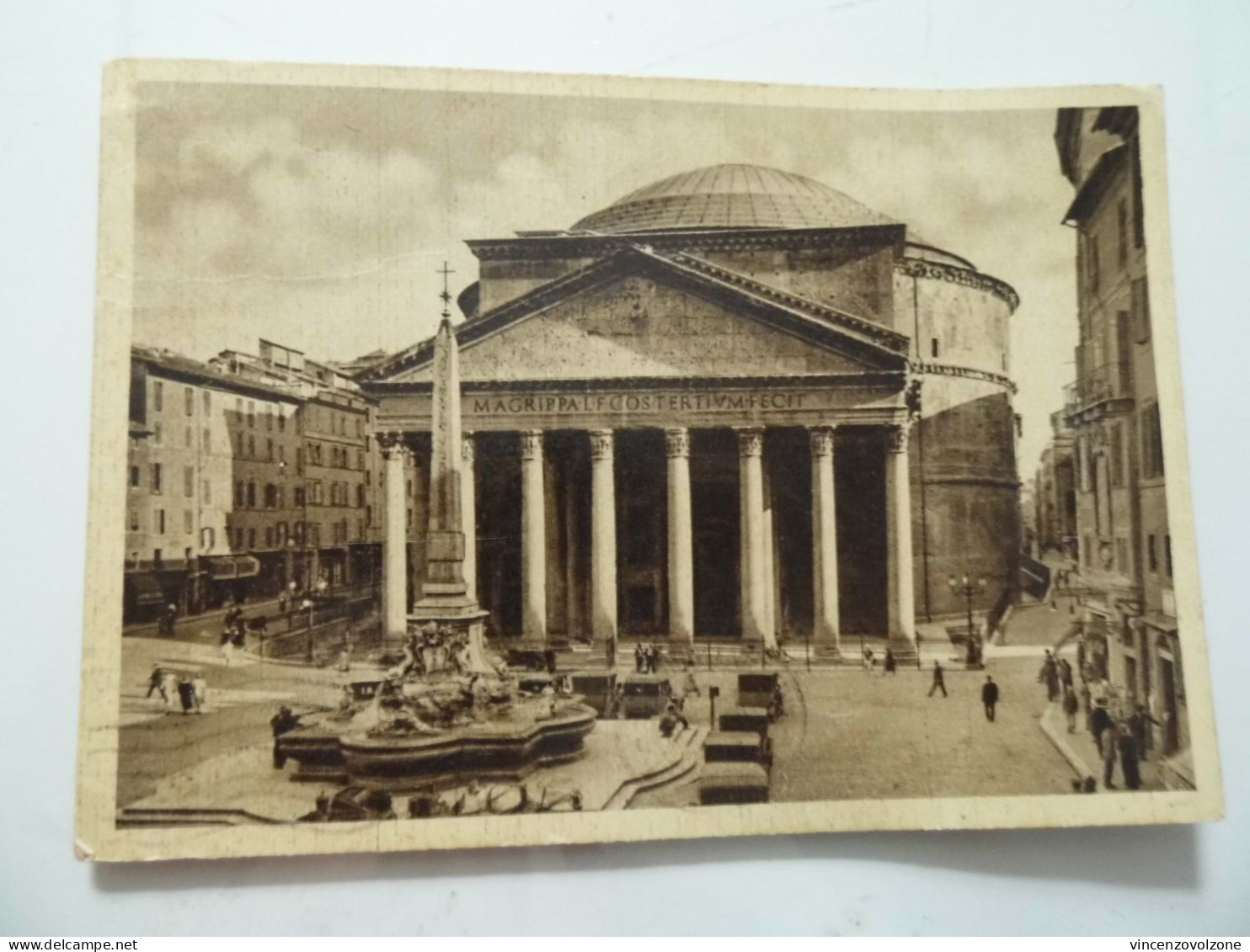 Cartolina Viaggiata "ROMA Pantheon" 1937 - Panteón