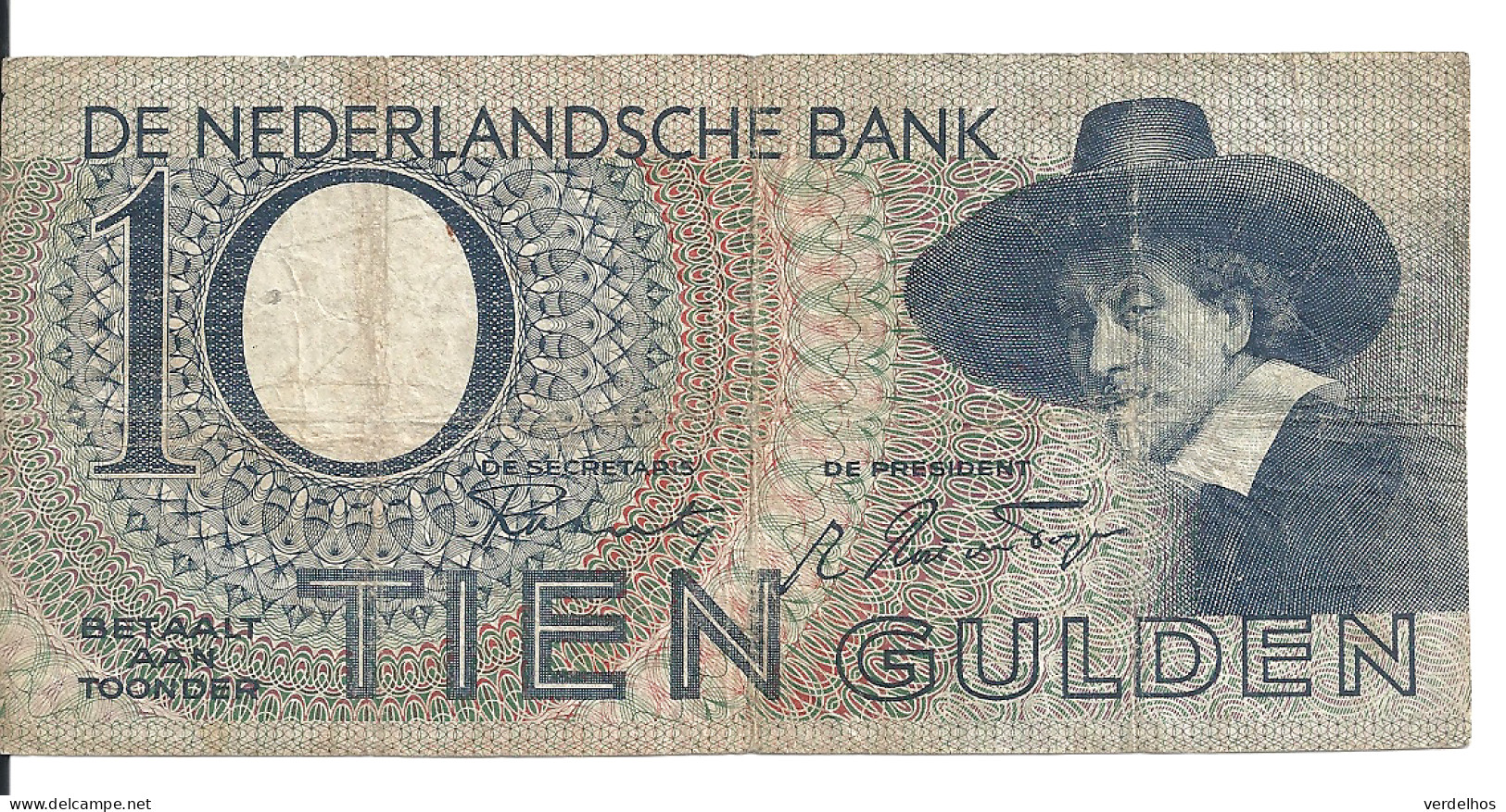 PAYS-BAS 10 GULDEN 1944 VF P 59 - 10 Gulden