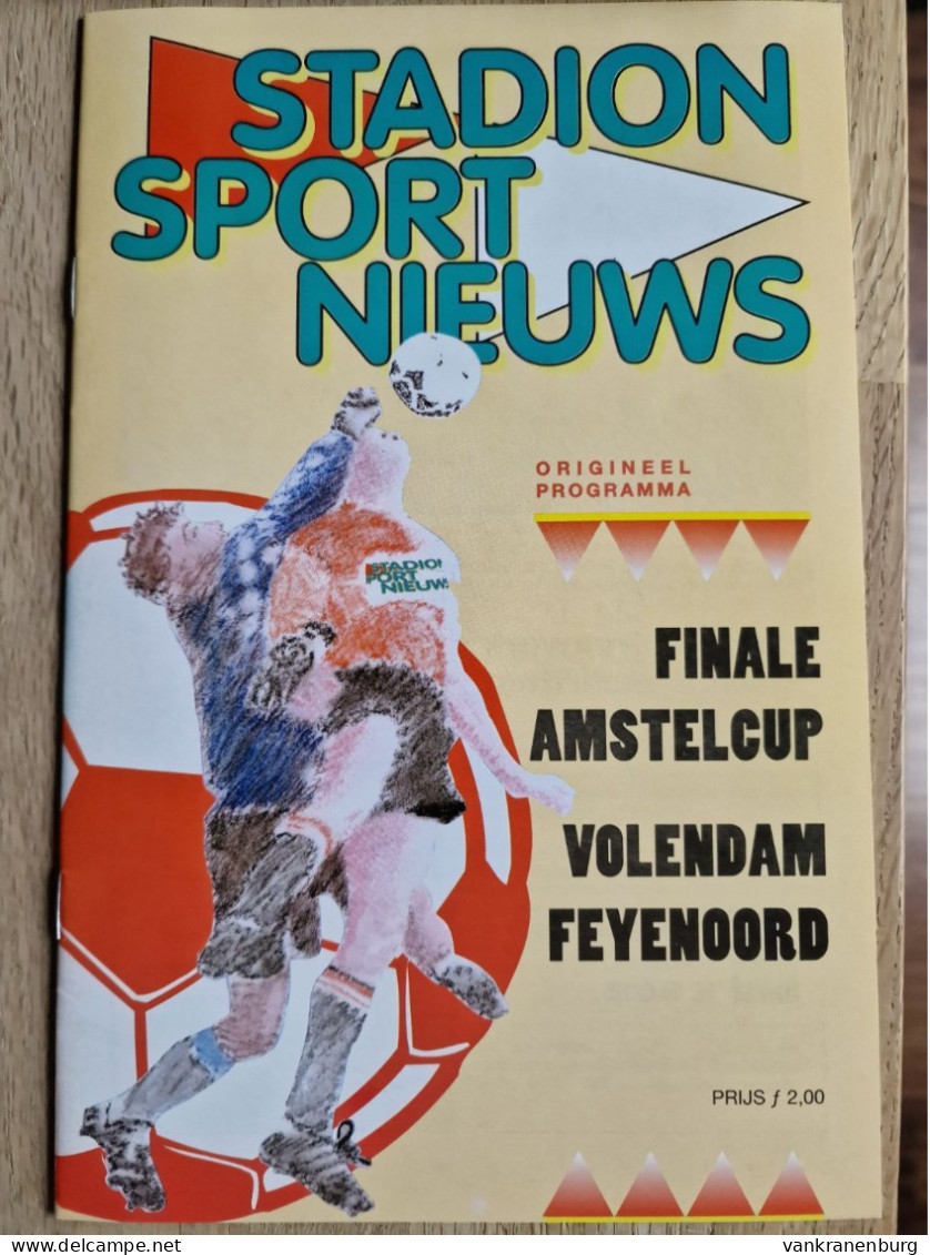 Programme FC Volendam - Feyenoord - 25.5.1995 - Dutch Cup Final - Holland - Programm - Football - KNVB Beker Finale - Libri
