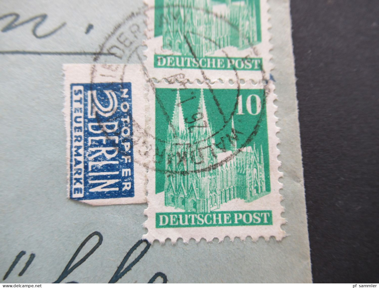 1949 Bizone Bauten MiF Nr.82 (2) Mit Nr. 80 (3) Einschreiben Fernbrief Waldkirchen (Niderbay) Nach Landshut - Storia Postale