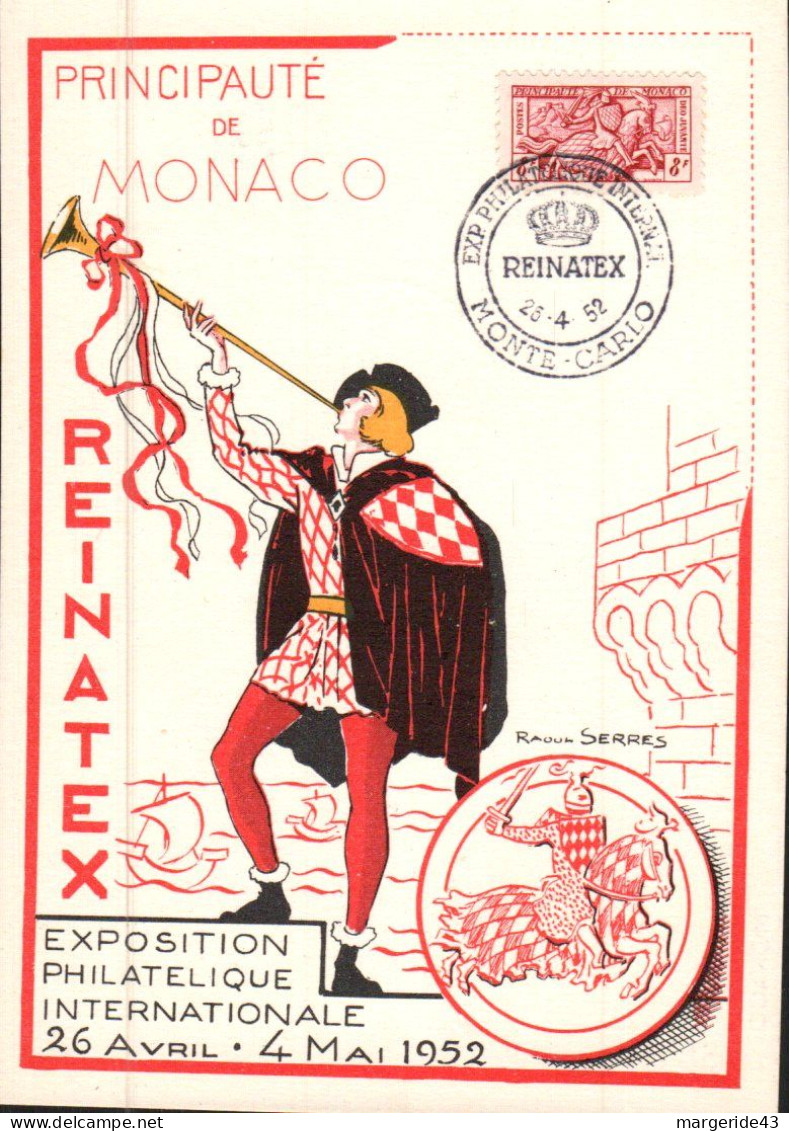 MONACO C1952 EXPO PHILA REINATEX - Postmarks
