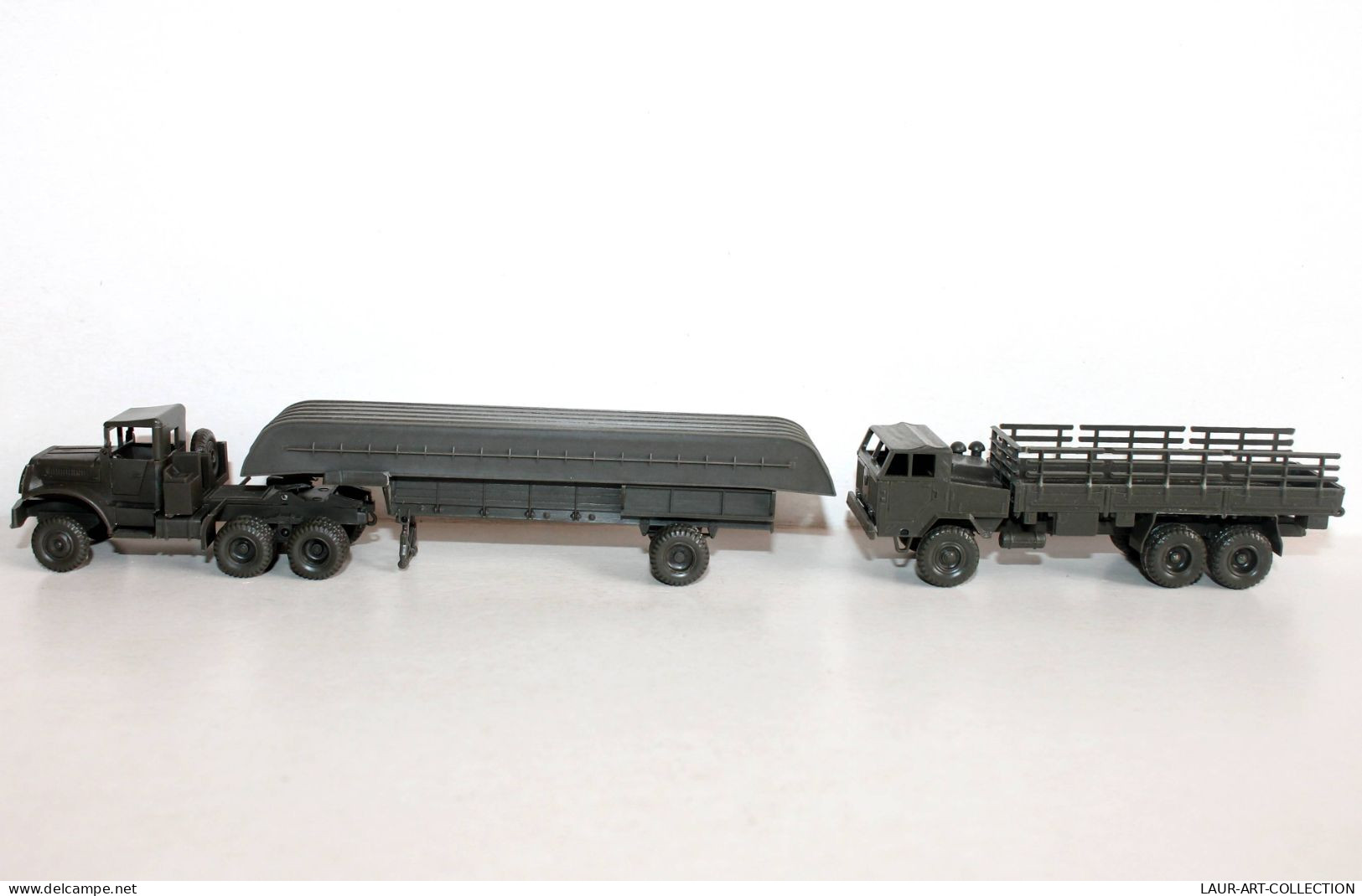 ROCO MINITANKS HO N°190 CAMION FAUN L + Z-196 CAMION BARGE TRANSPORT US + Z-197 - MODELE REDUIT MILITAIRE (1712.10) - Scale 1:87