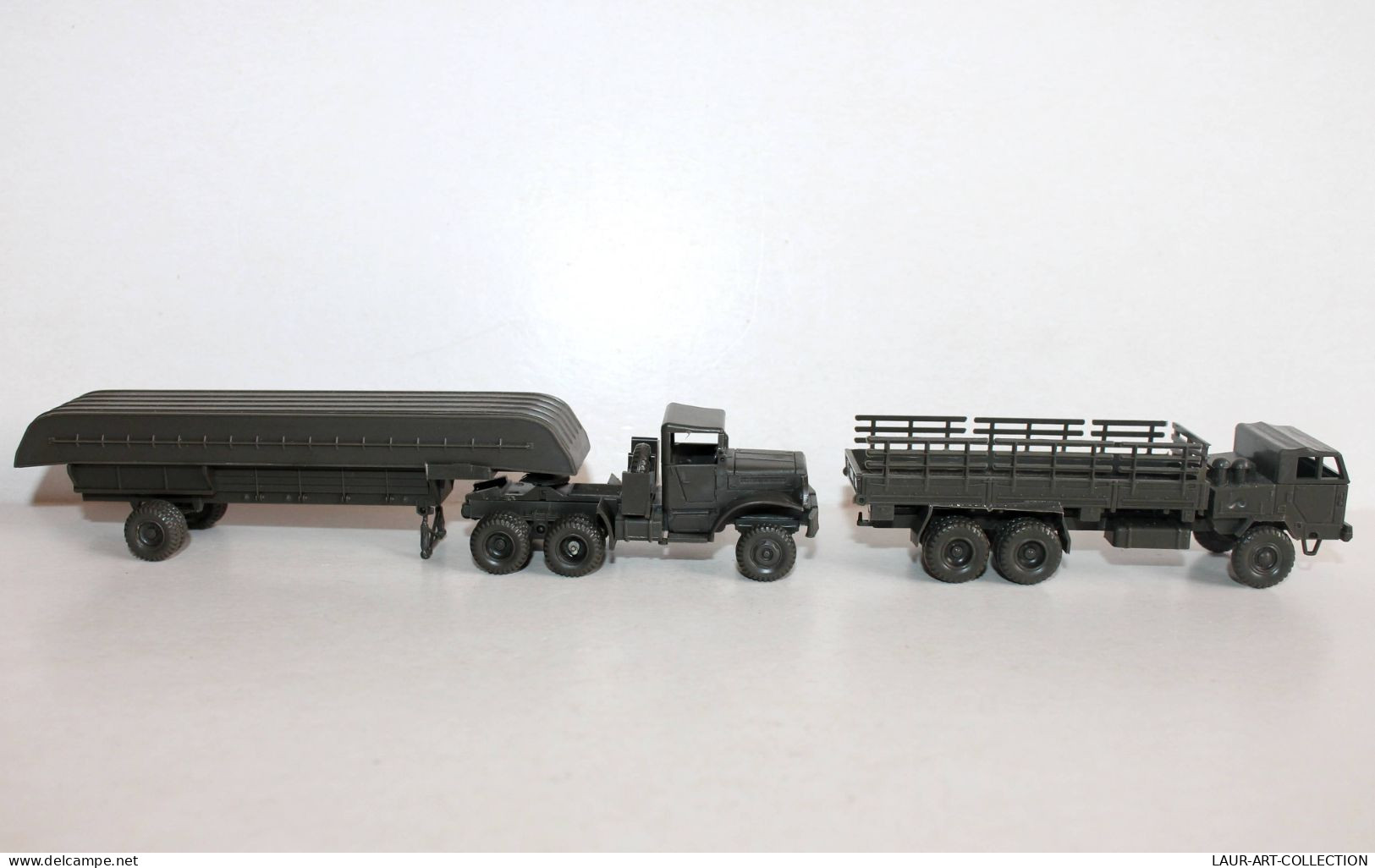 ROCO MINITANKS HO N°190 CAMION FAUN L + Z-196 CAMION BARGE TRANSPORT US + Z-197 - MODELE REDUIT MILITAIRE (1712.10) - Schaal 1:87