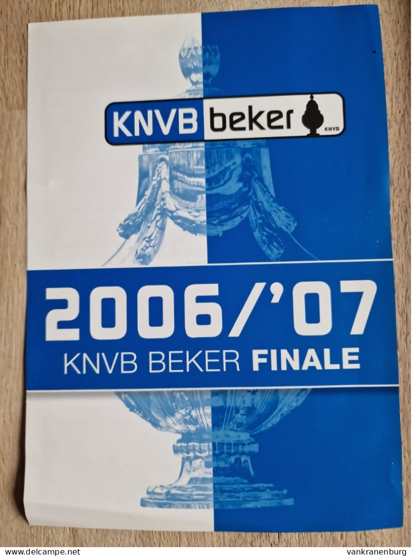 Flyer AZ Alkmaar - Ajax Amsterdam - 6.5.2007 - Dutch Cup Final - Holland - Programm - Football - KNVB Beker Finale - Libri