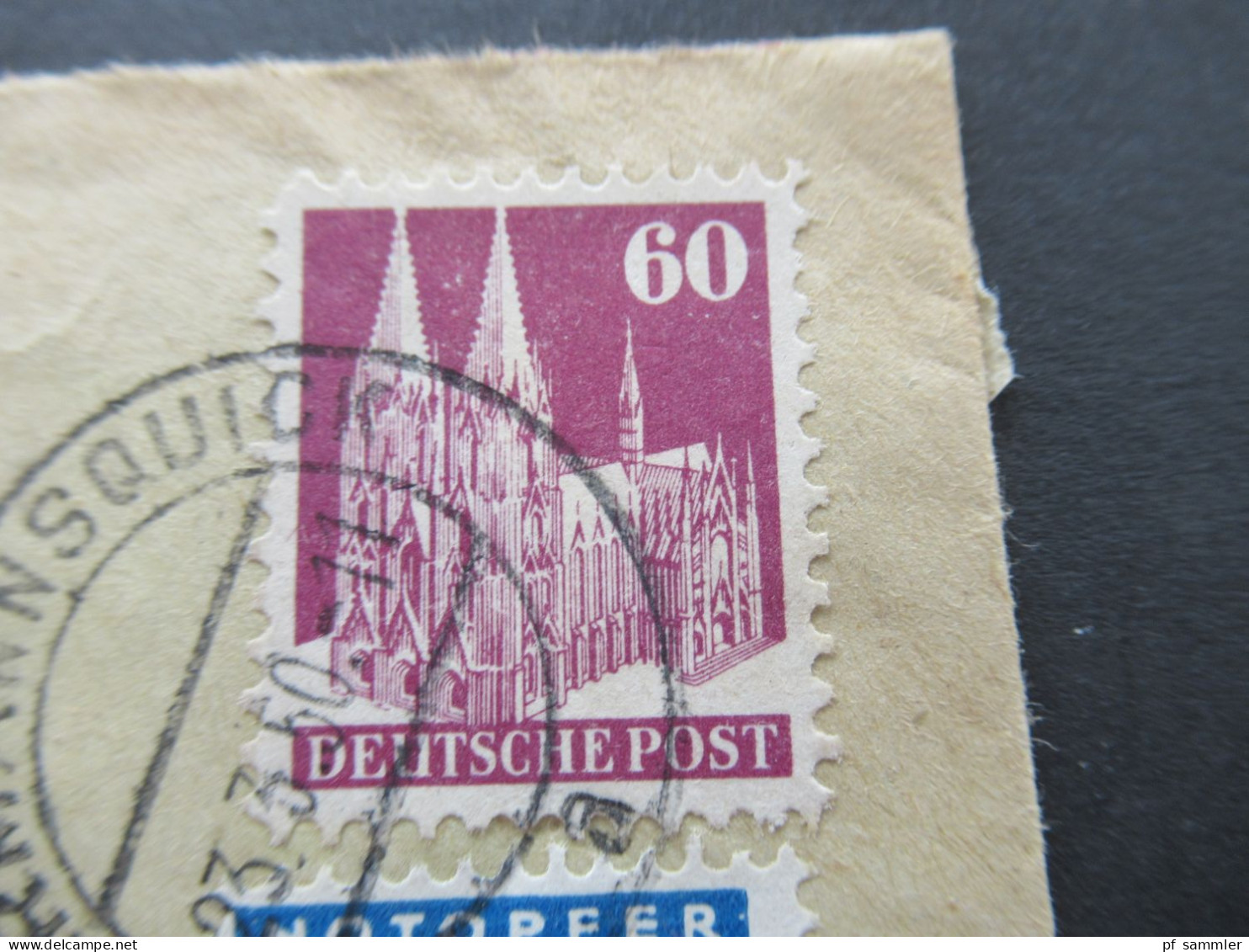 1950 Bizone Bauten MiF Nr.93 EF Mit Notopfermarke Einschreiben Not R-Zettel L1 Wurmannsquick Nach Hameln Weser - Briefe U. Dokumente