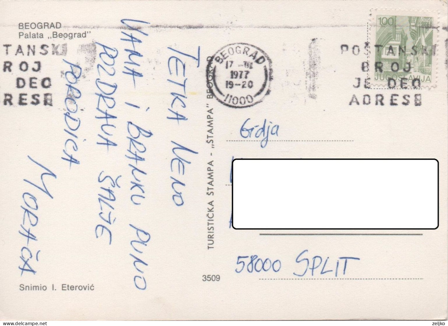 Yugoslavia, Belgrade, Flam, Zip Code Is Part Of Address - Lettres & Documents