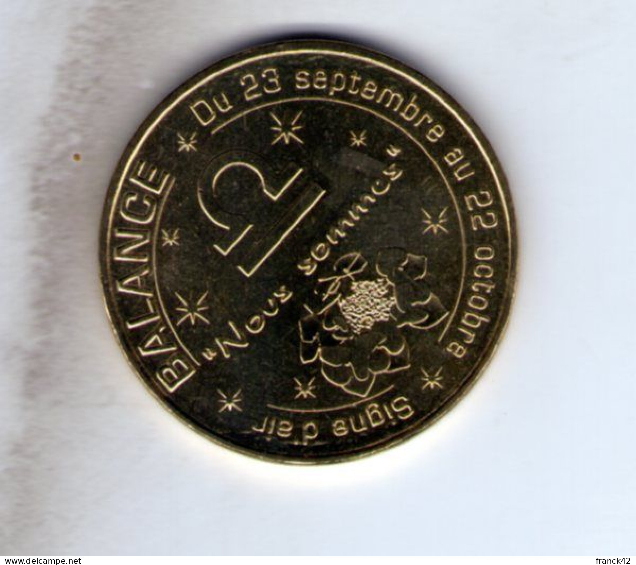 Monnaie De Paris. Les Signes Du Zodiaque. Balance. 2015 - 2015