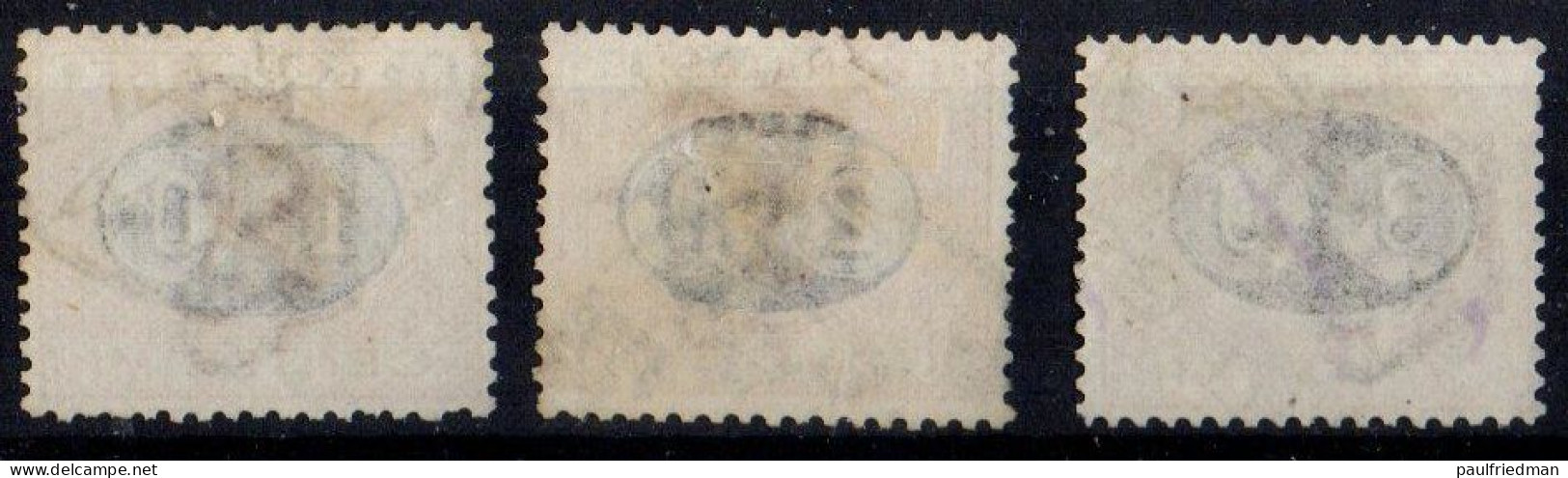 Regno 1890- Segnatasse - Tipi Del 1870 - Mascherine - 3 Valori Usati - Postage Due