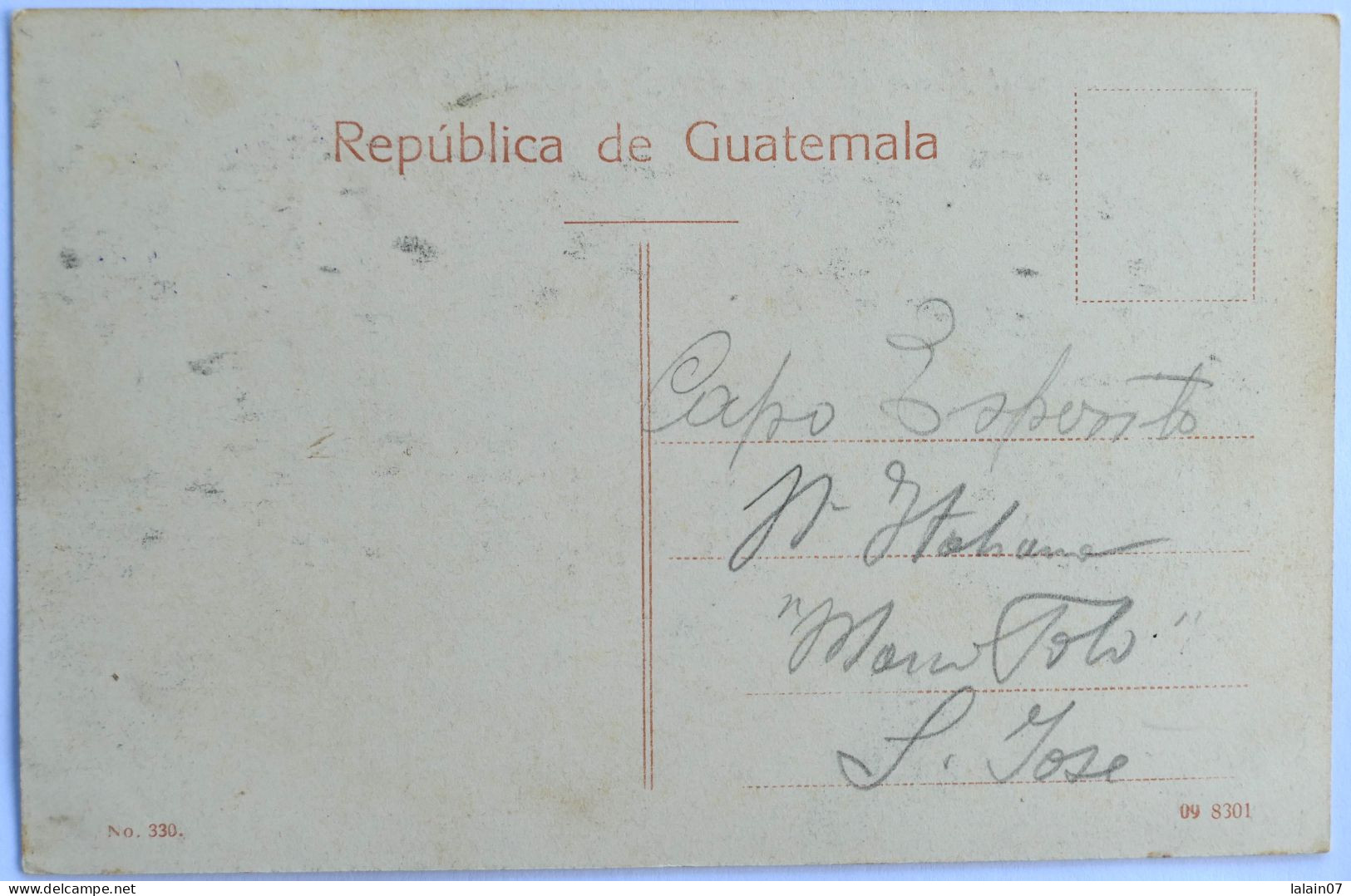 C. P. A. : GUATEMALA : Sobre El Muelle Del Puerto SAN JOSE De Guatemala, 2 Sellos En 1911 - Guatemala