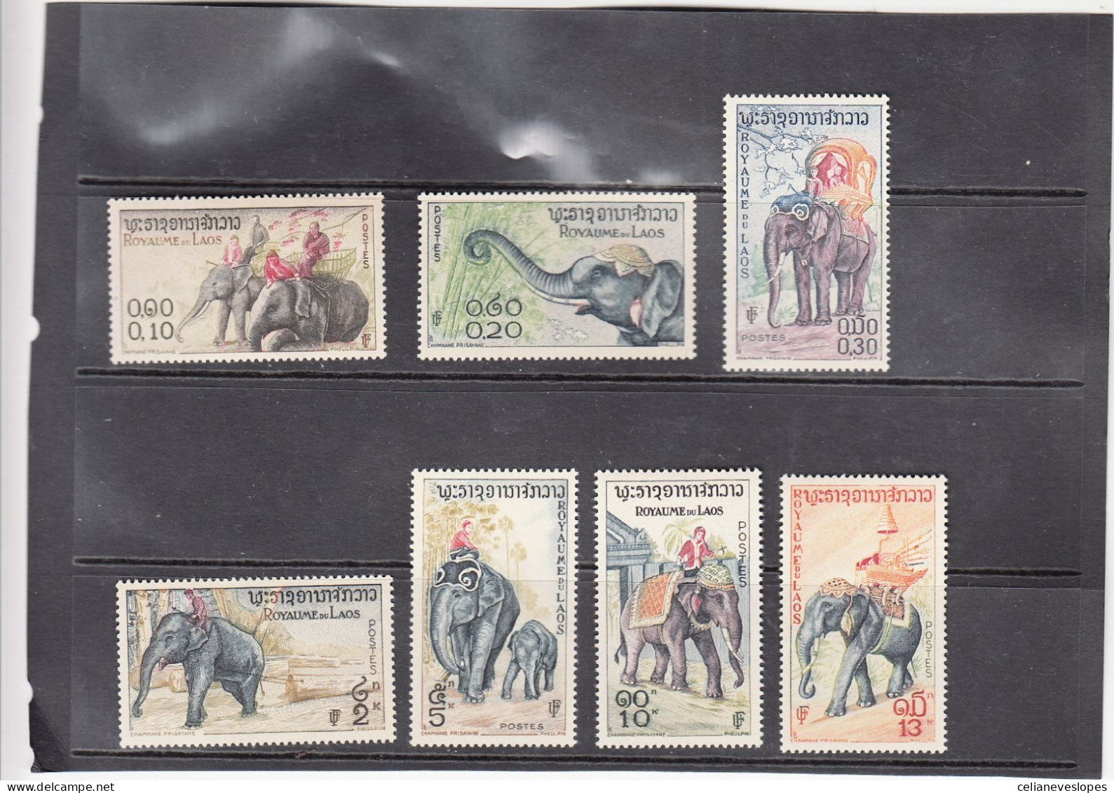 Laos, Elefantes, - Yvert Nºs 44 A 50 MNH - Laos