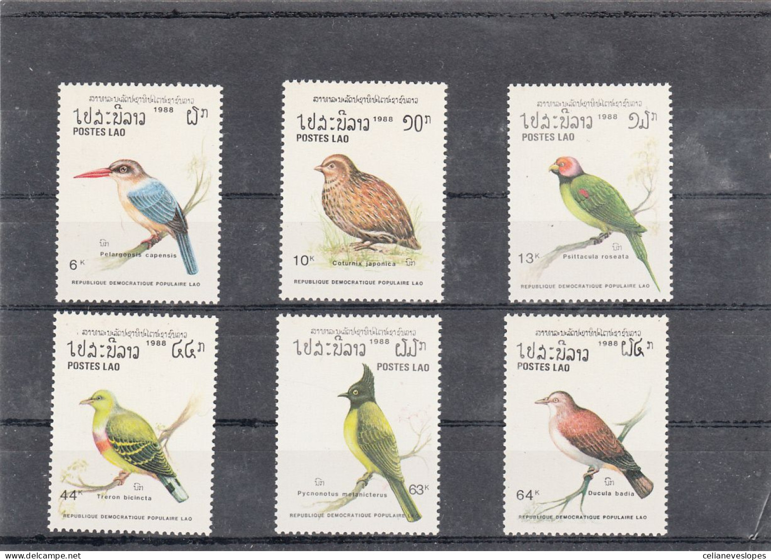 Laos, Faune Oiseaux, - Yvert Nºs 583 A 589 MNH - Laos