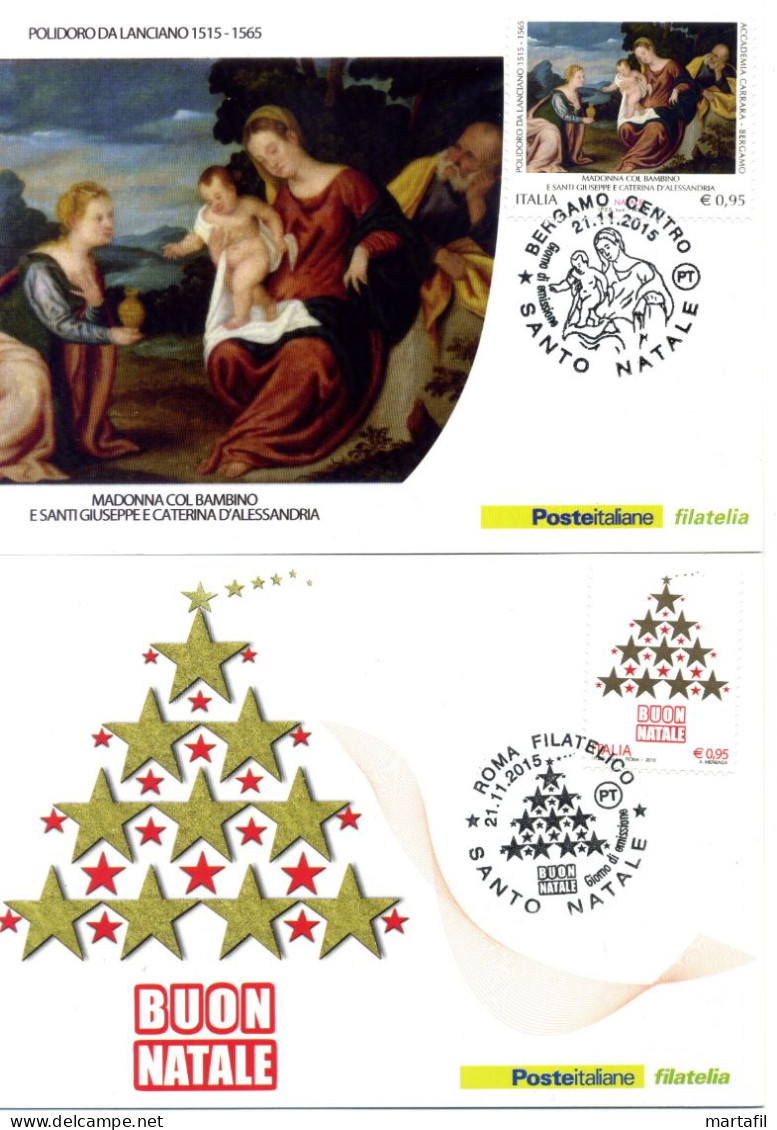 2015 Cartolina Maxi POSTE ITALIANE Natale - Cartes-Maximum (CM)