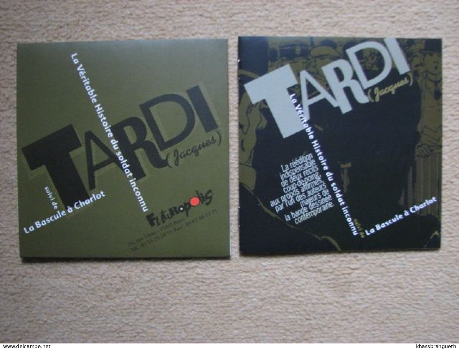 TARDI . POCHETTE "LA VERITABLE HISTOIRE DU SOLDAT INCONNU" FUTUROPOLIS (2005) SP - Tardi