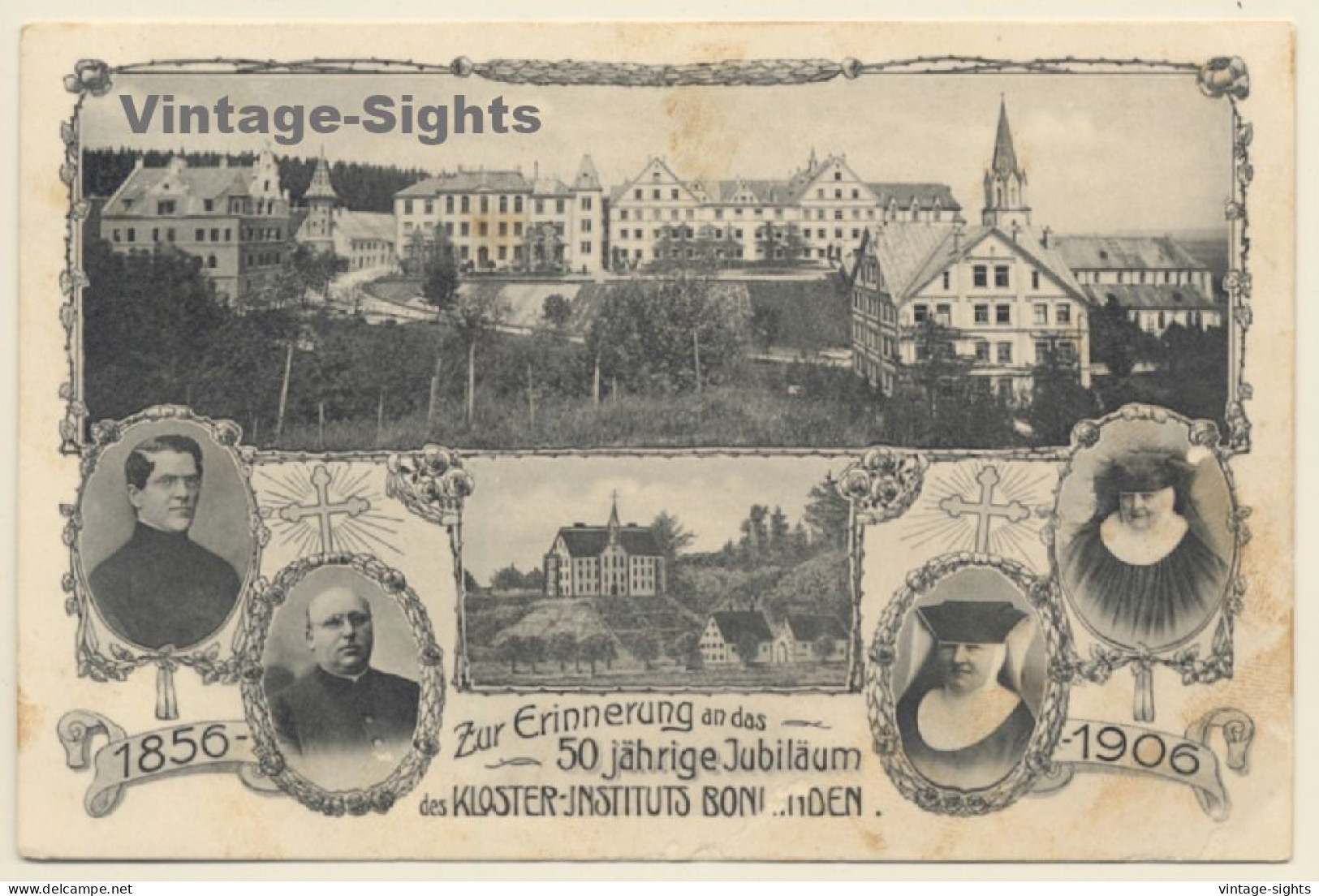 50 Jähriges Jubiläum Kloster Bonlanden (Vintage PC 1906) - Filderstadt