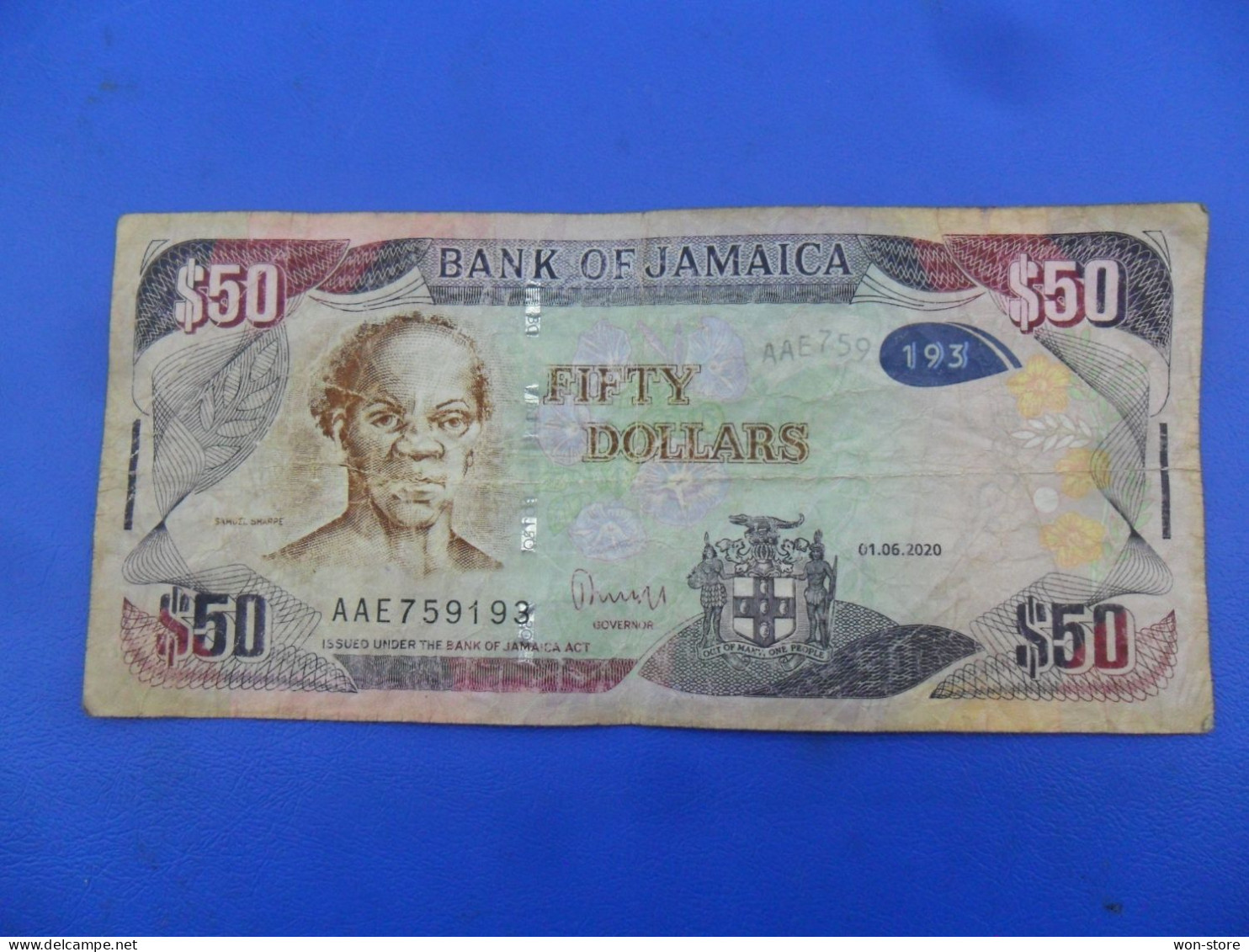 9492,..... Jamaica 50 Dollars 2020